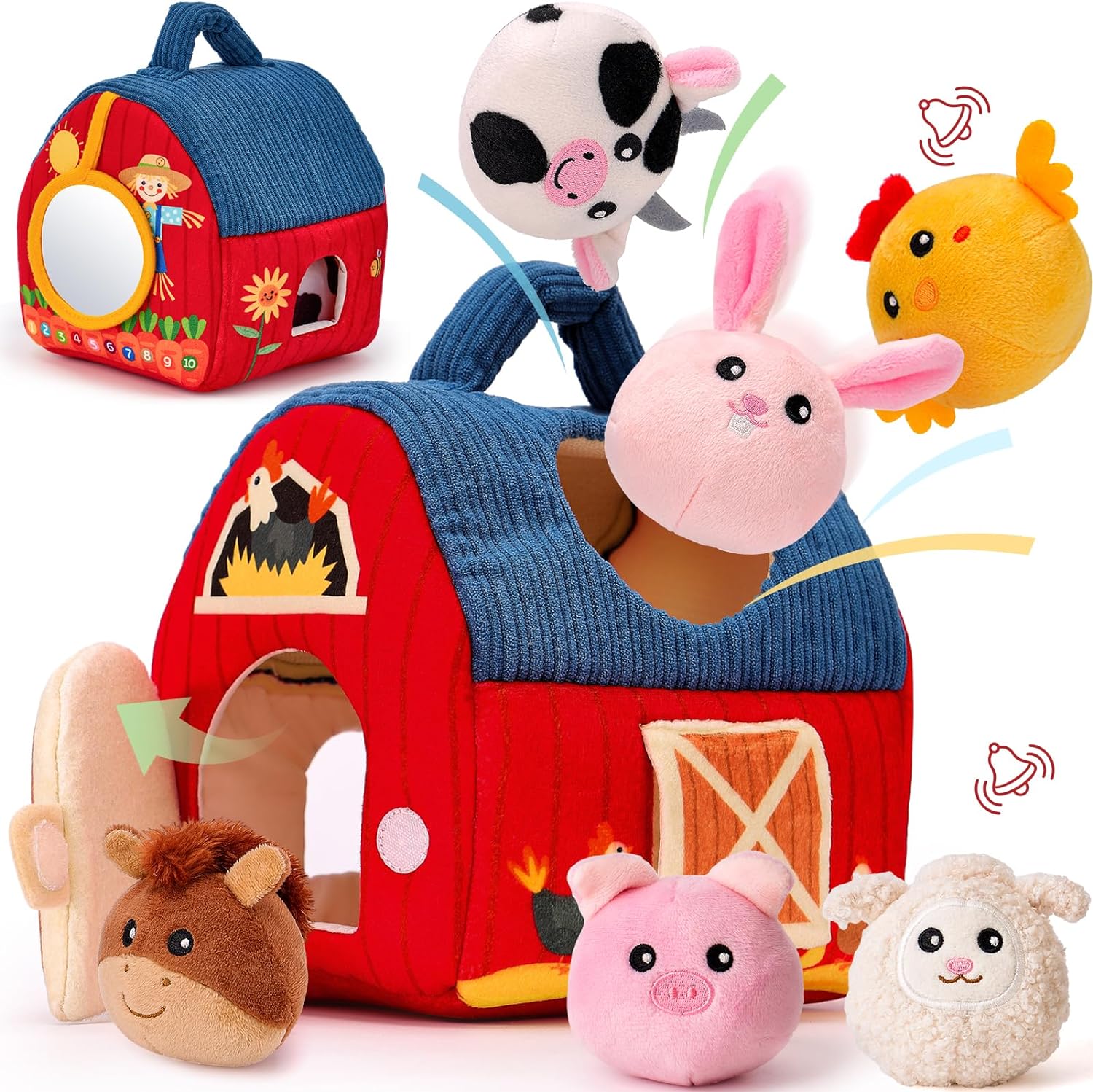 Hahaland Baby Toys 6-12 Months Farm Set