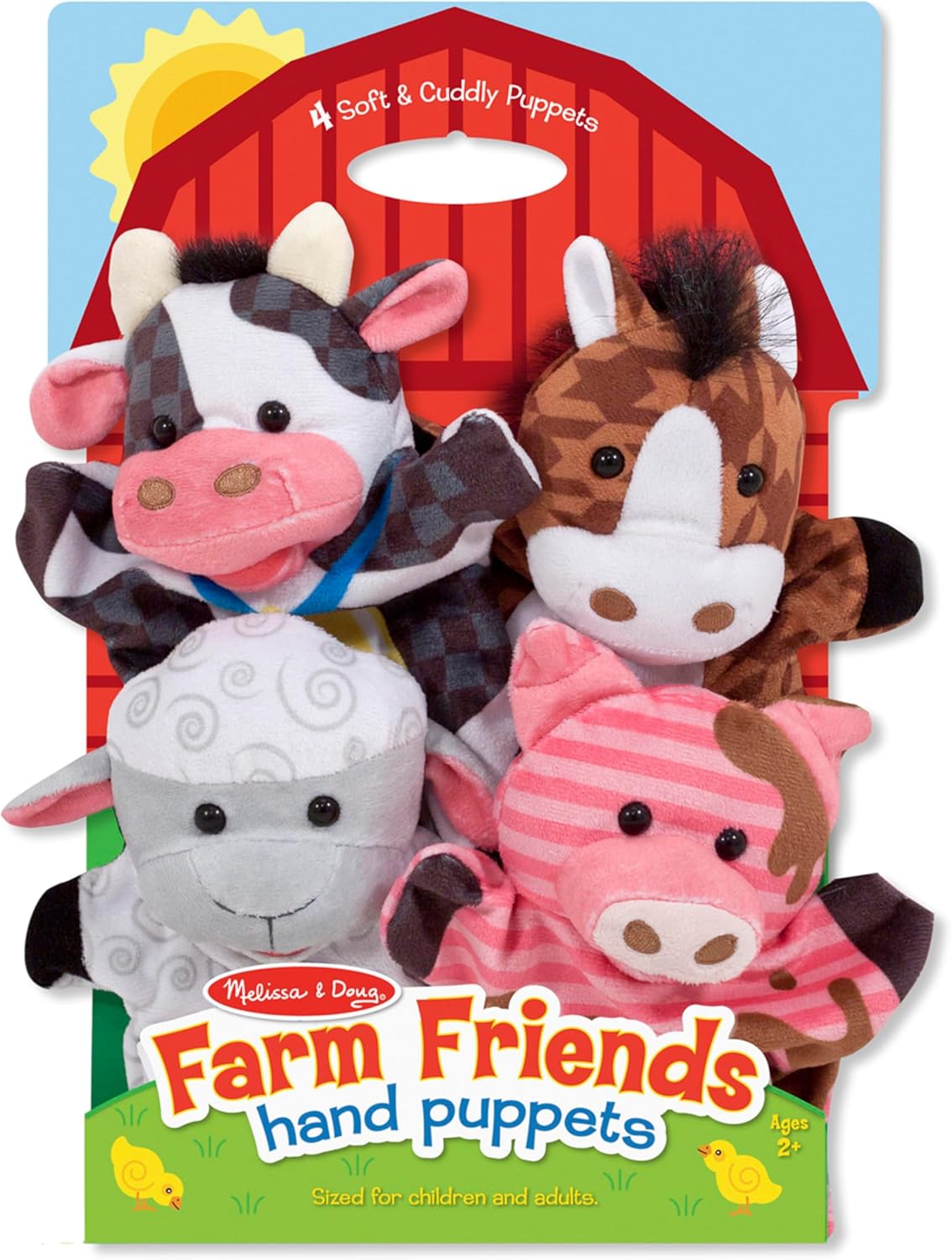 Melissa Doug Farm Friends Hand Puppets Set of 4 1