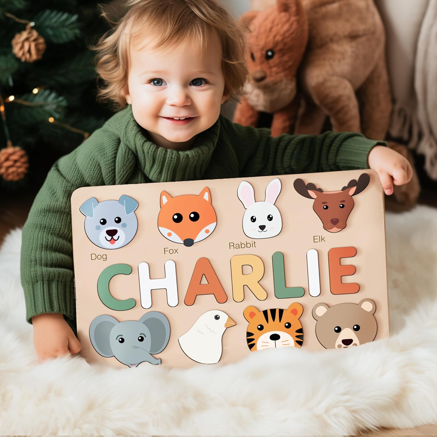 Zuzu Puzzle - Custom Handmade Wooden Name Puzzle for Toddlers