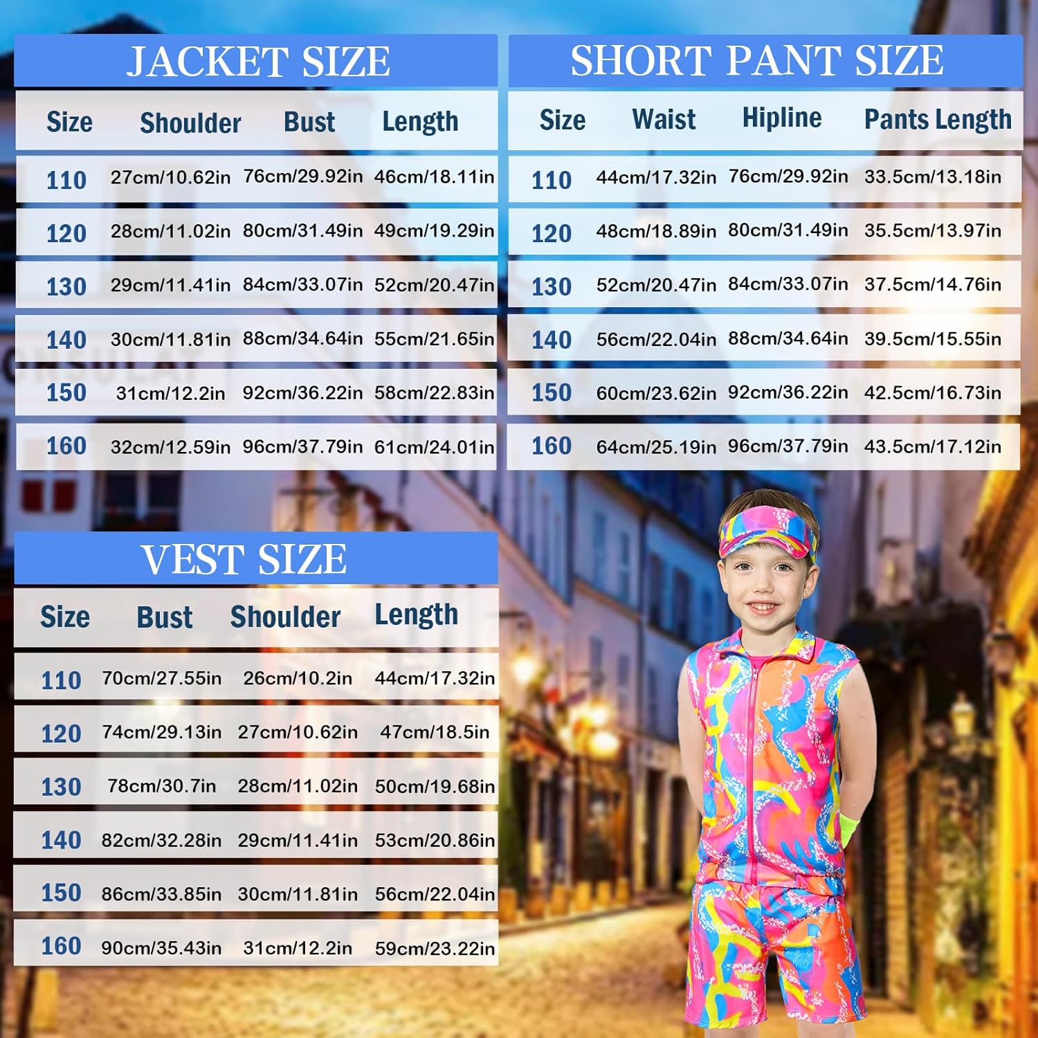 80s Workout Costume for Kids Halloween Cosplay Set