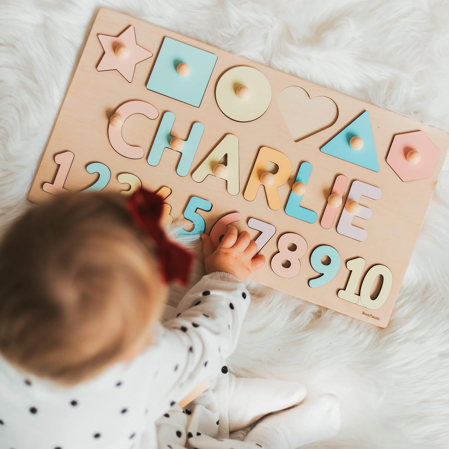 Personalized Name Puzzle With Shapes and Numbers for Kids