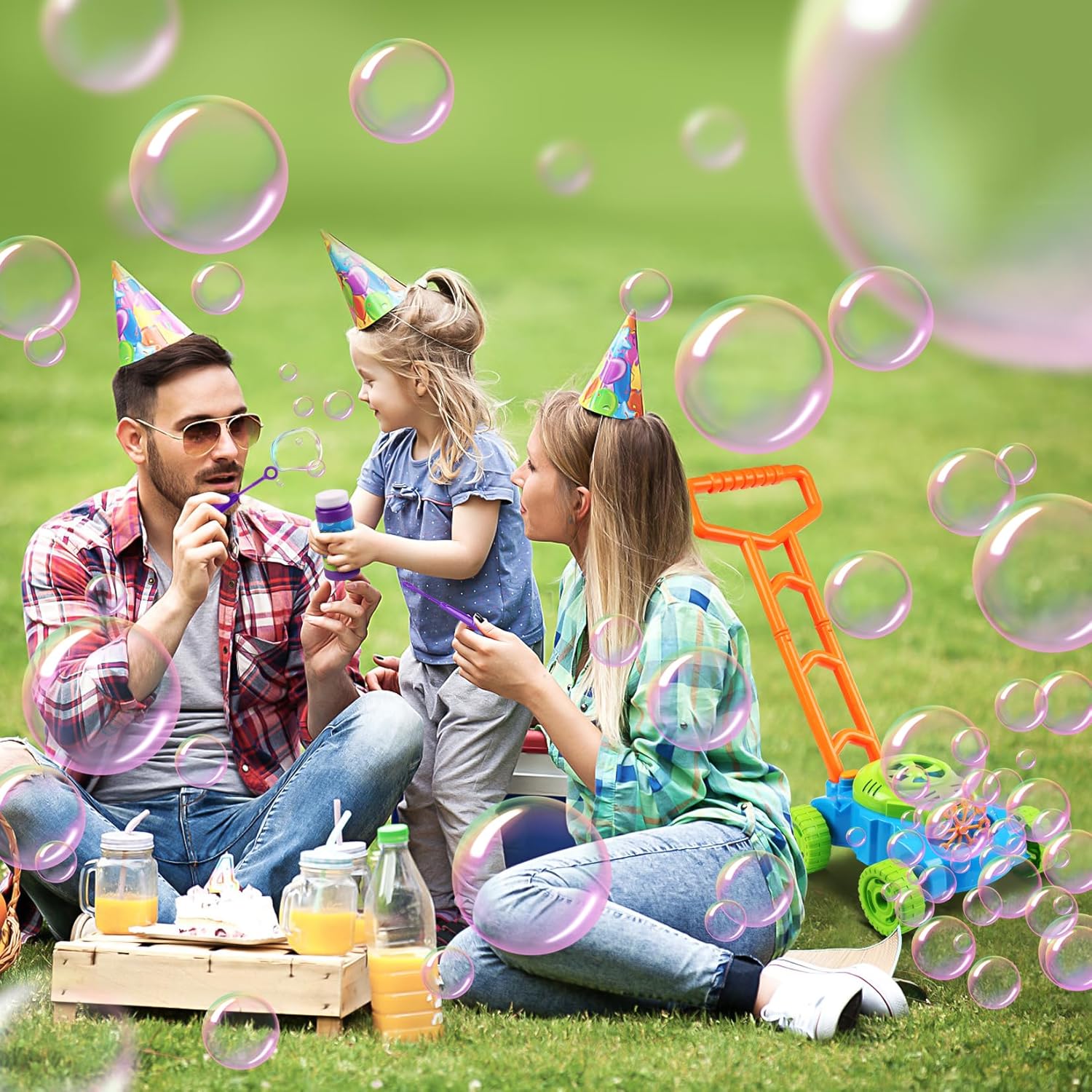 Lydaz Bubble Lawn Mower for Toddlers 1-3 Years
