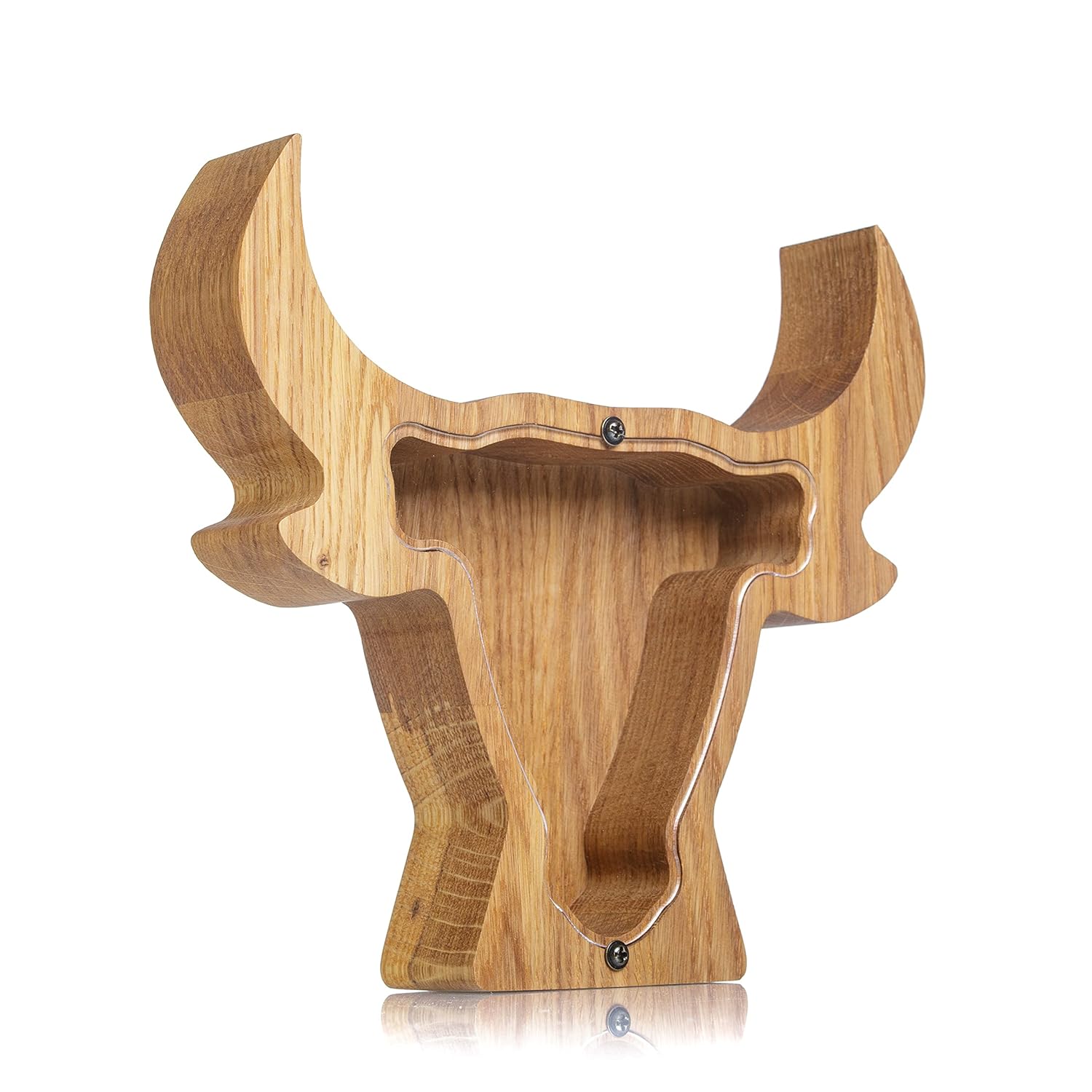 Bull Wooden Piggy Bank Montessori Waldorf Toy 2 Sizes