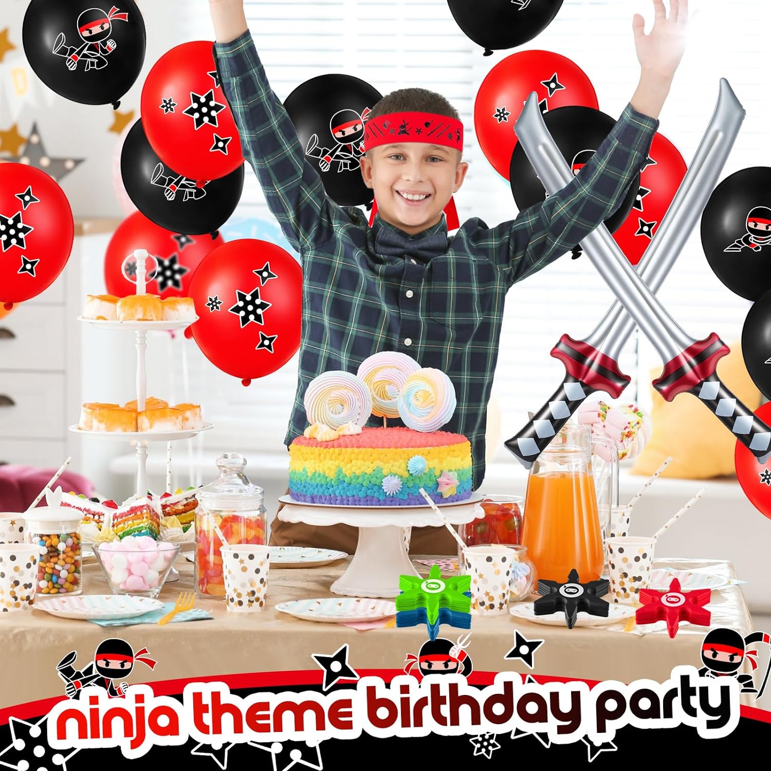 Deekin 48 Pcs Ninja Party Favor Pack
