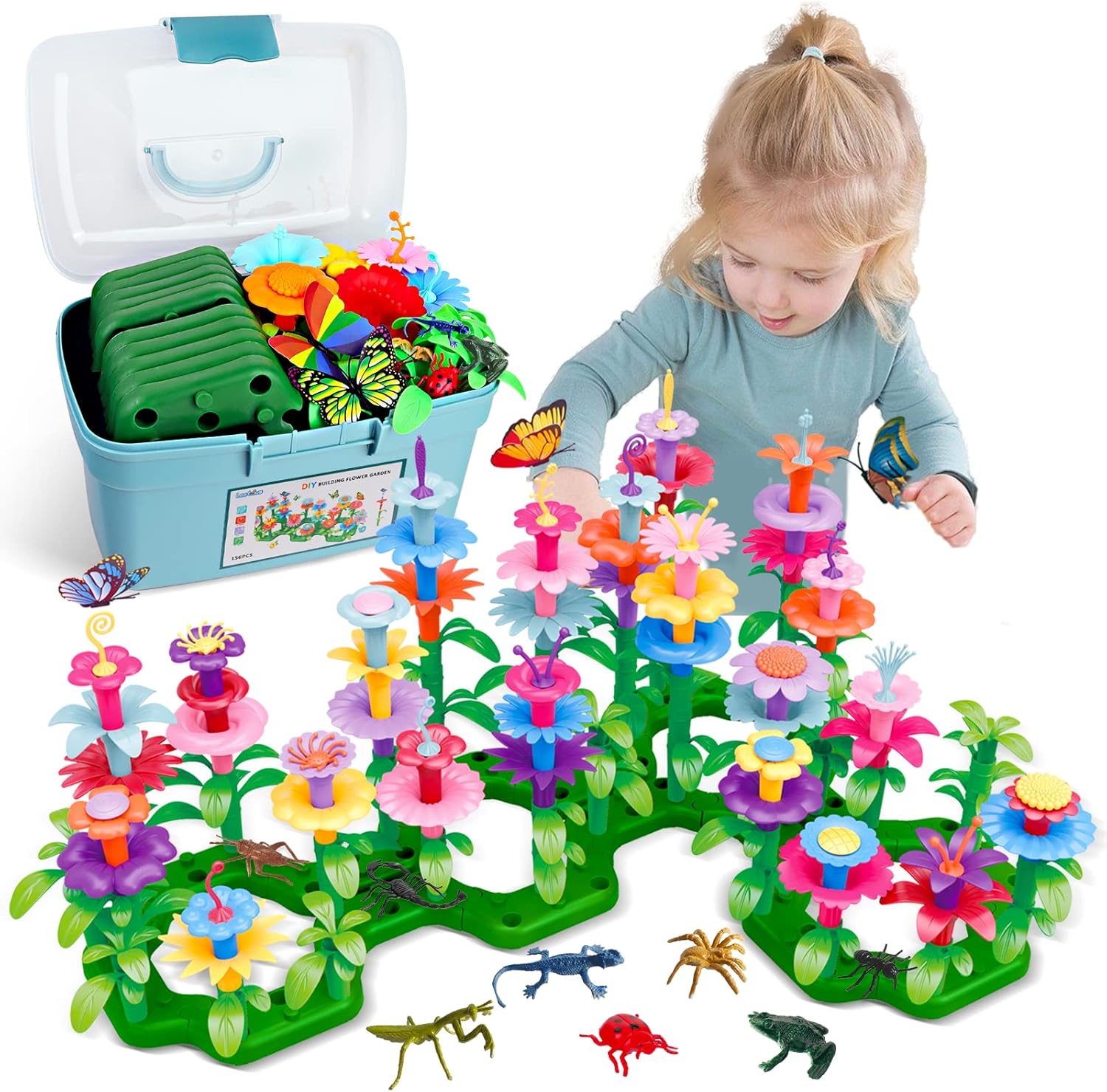 Leetous Garden Building STEM Toy Set for Toddlers