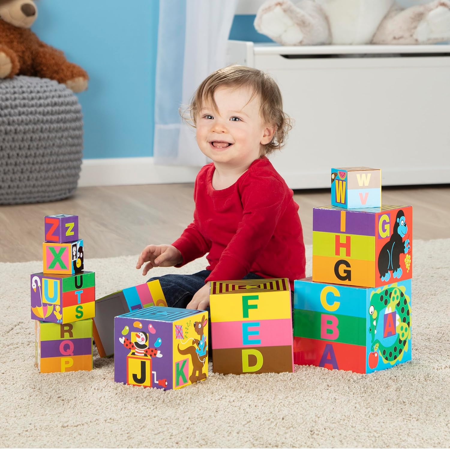 Melissa Doug Alphabet Stacking Blocks Set