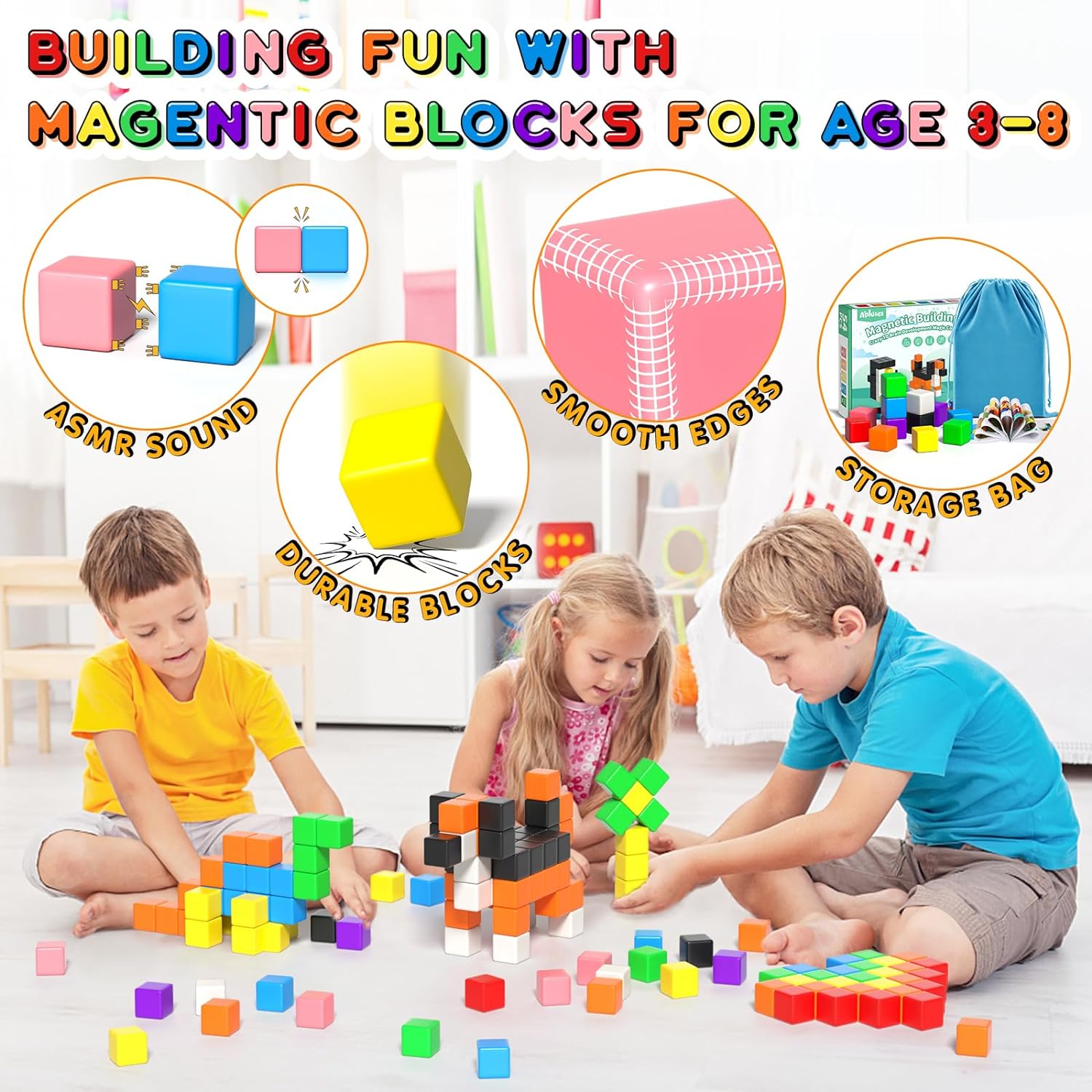 42PCS Magnetic Blocks for Kids Ages 3-8 1