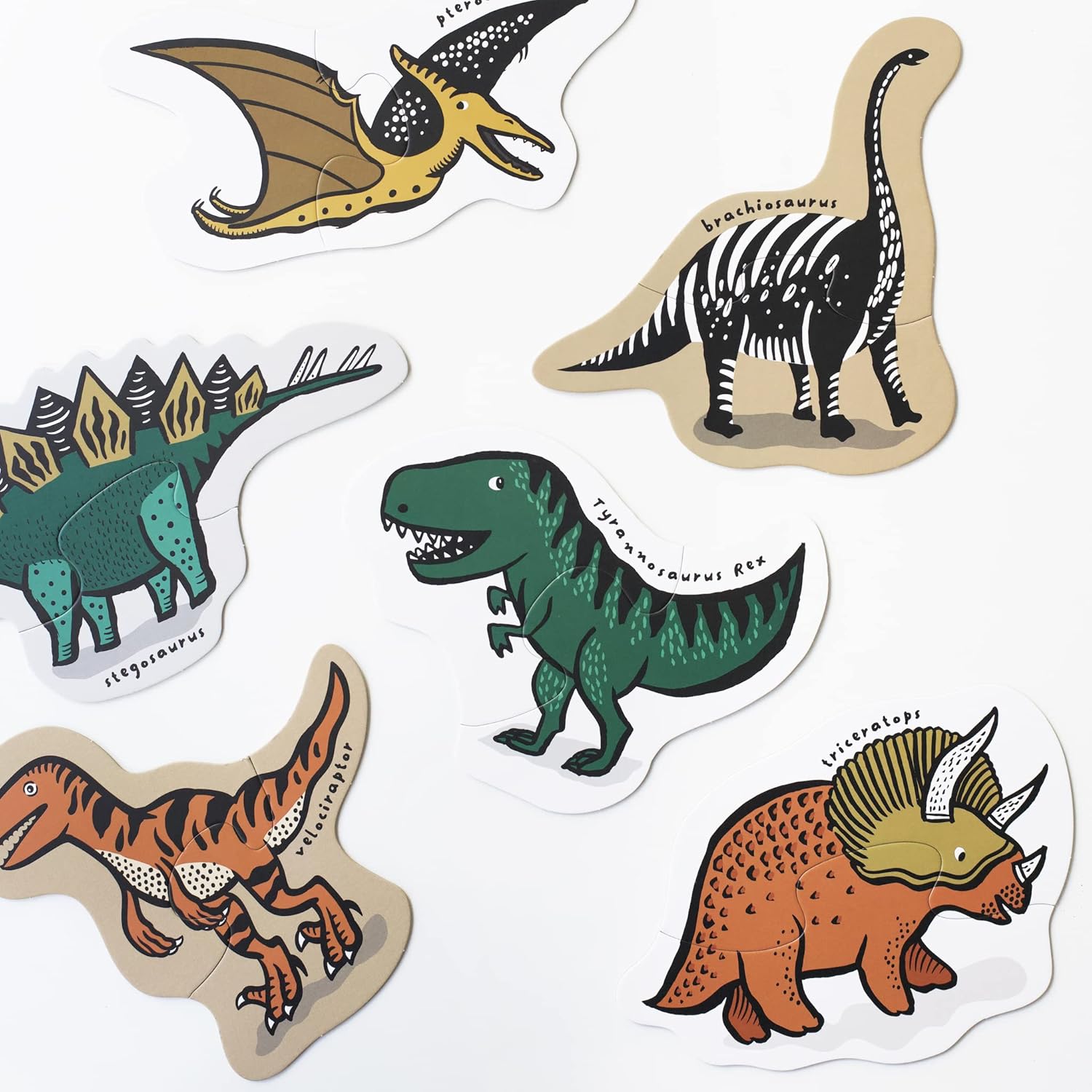 Wee Gallery Dinos Puzzle 12 Pieces 6 Puzzles