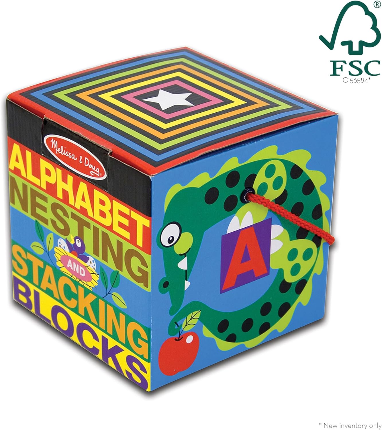 Melissa Doug Alphabet Stacking Blocks Set