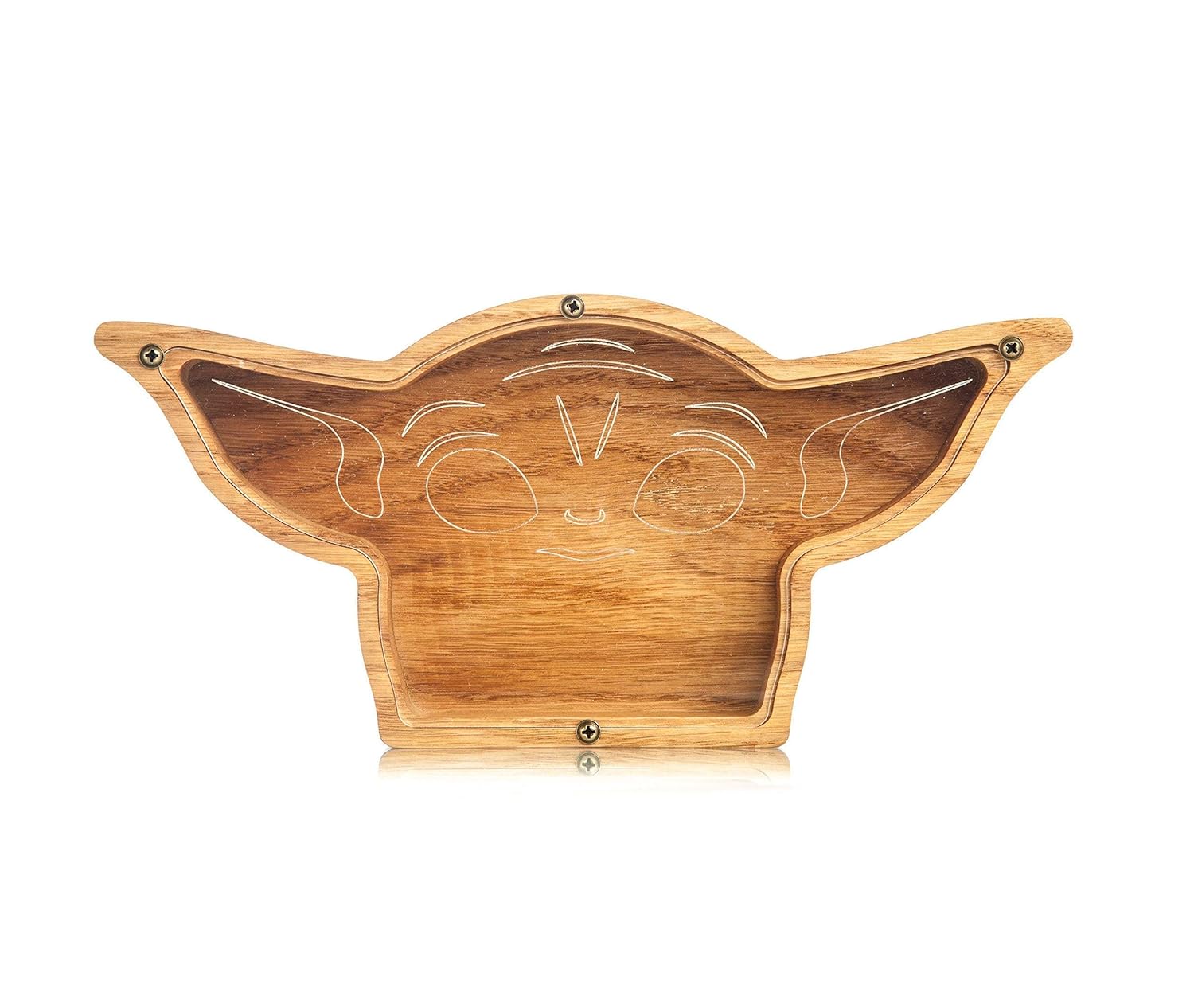 Wood Piggy Bank Alien with Big Ears - Kids Adult Money Box