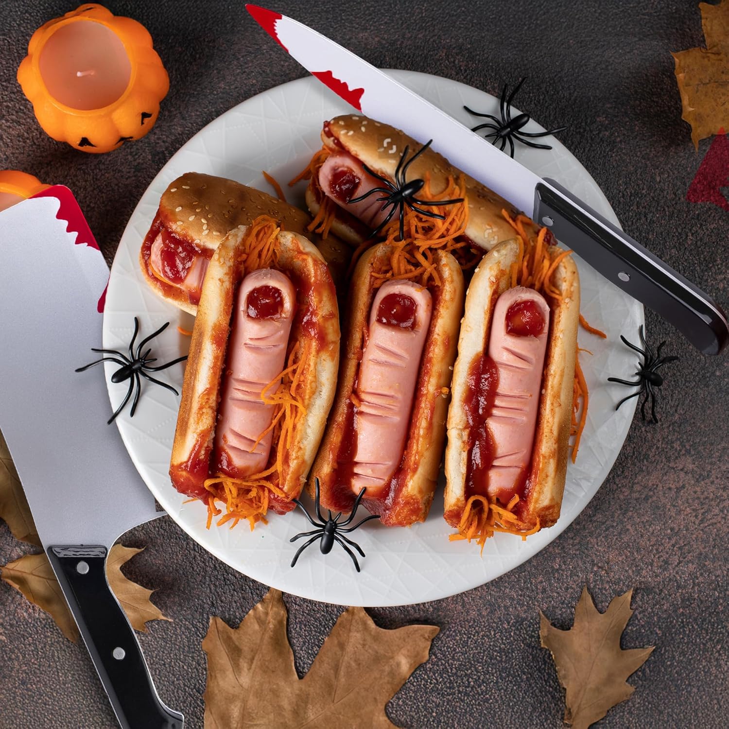 ArtCreativity Fake Bloody Knife Set Halloween Prop 1