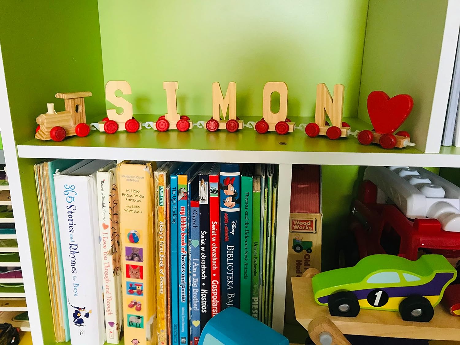 Wooden Letter Train with Personalized Name - Baby Room Decor