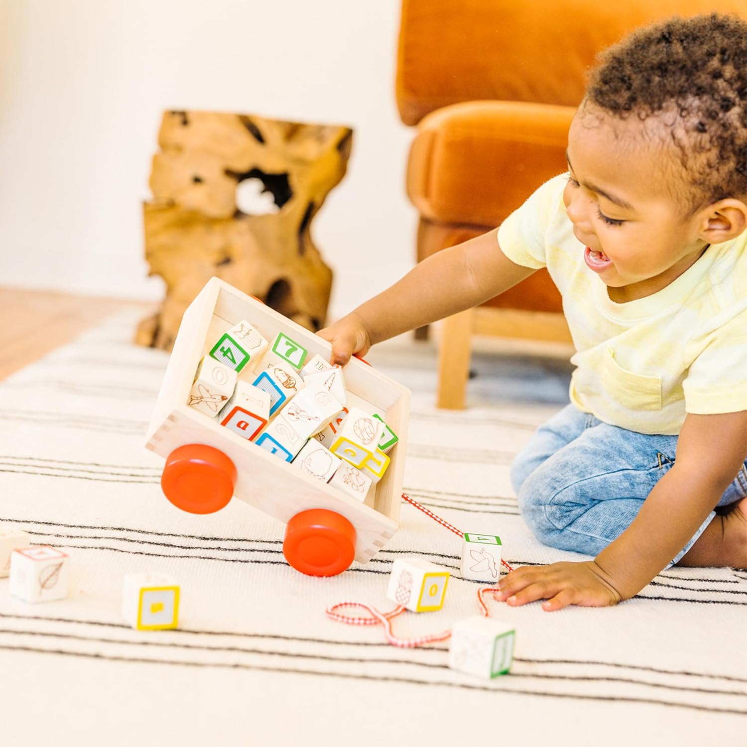 Melissa Doug Classic ABC Wooden Block Set