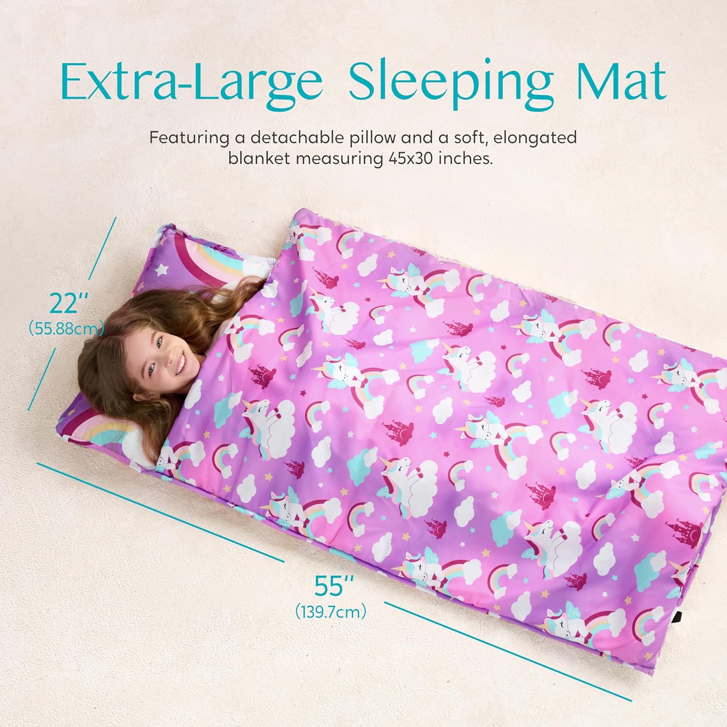 Joiedomi Toddler Nap Mat with Pillow and Blanket 1