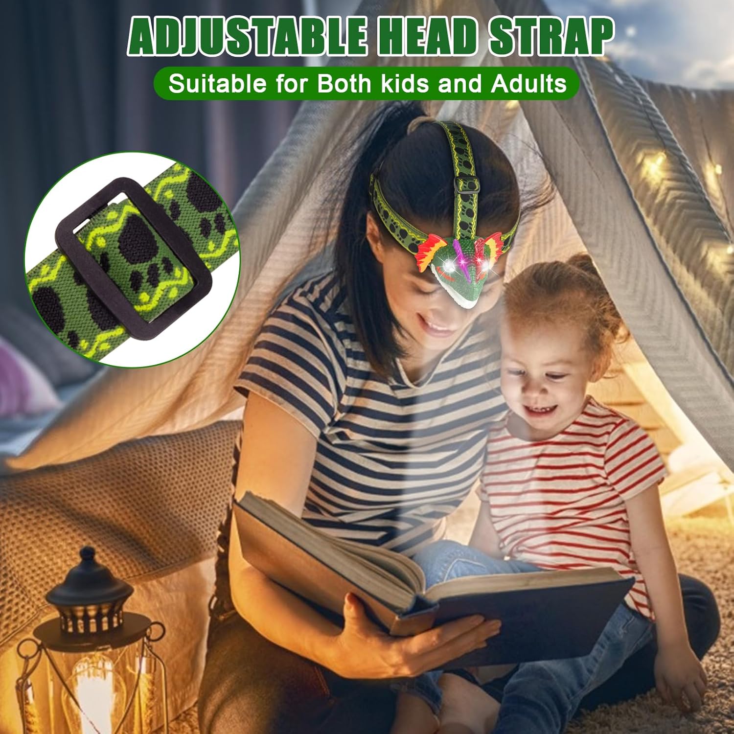 DX DA XIN Dilophosaurus Headlamp LED for Kids
