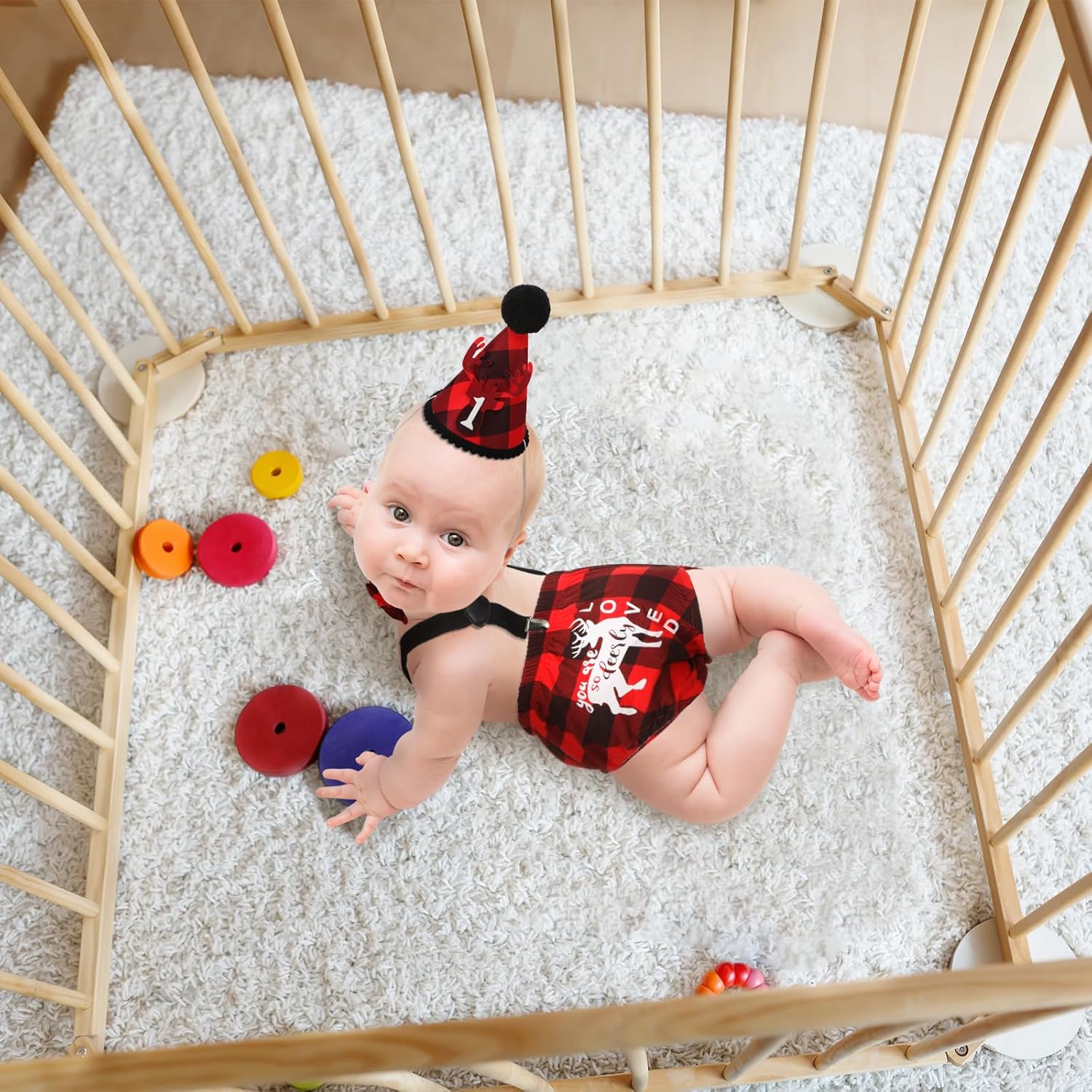 Geyoga Lumberjack First Birthday Costume Set 1