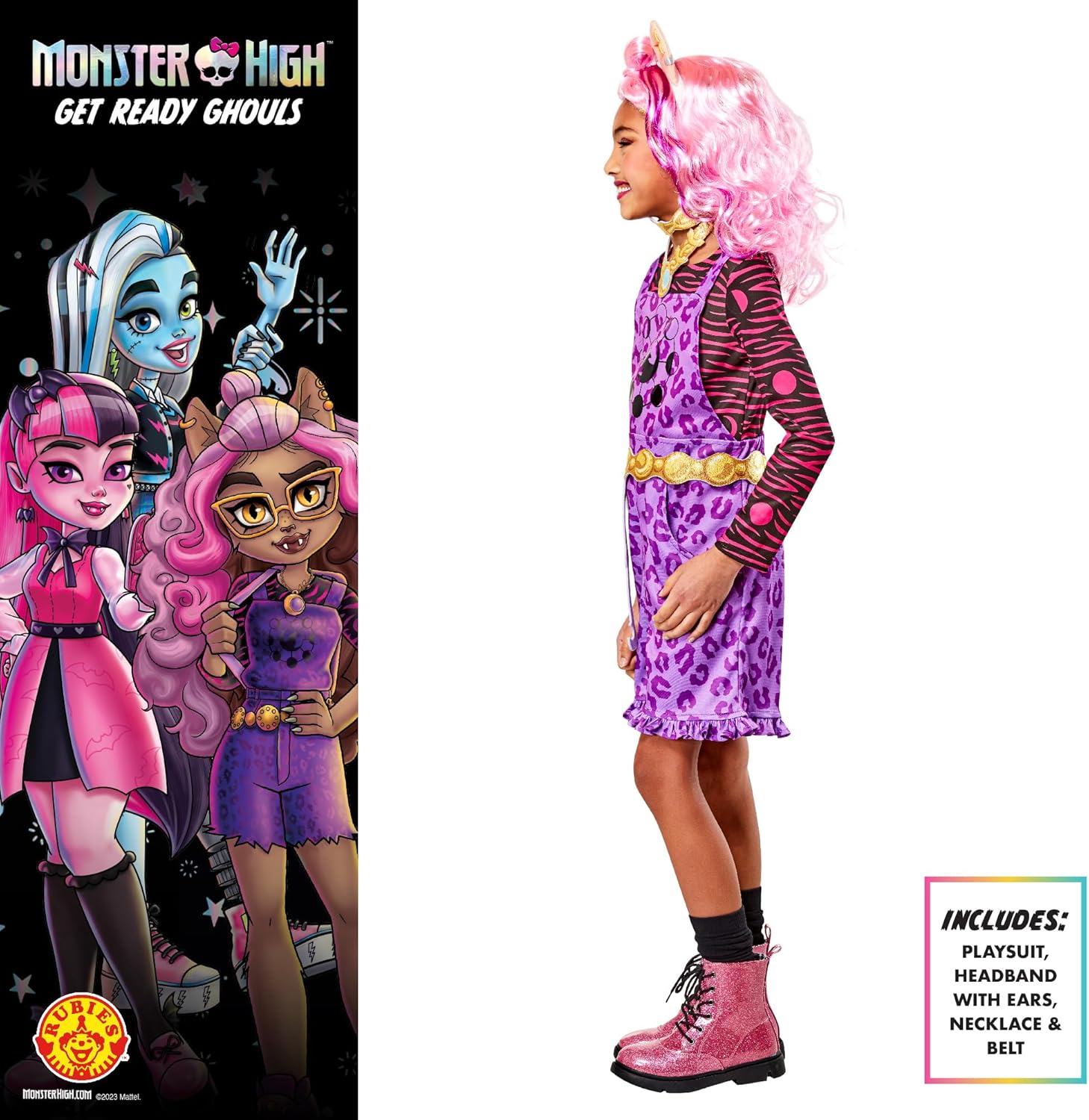 Rubies Clawdeen Deluxe Girls Costume Set 1