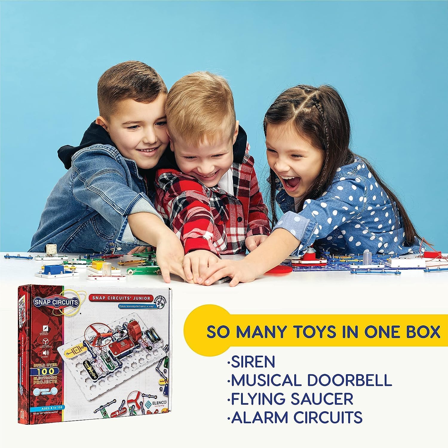Snap Circuits Jr SC-100 Electronics Kit for Kids 8
