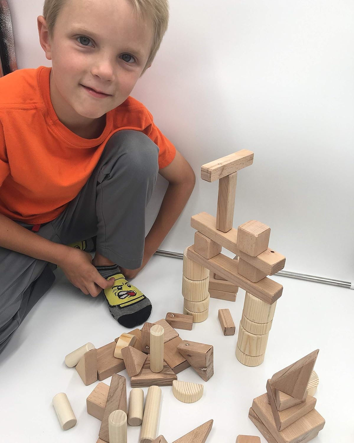 Wooden Building Blocks - 150 Pieces Handmade Set