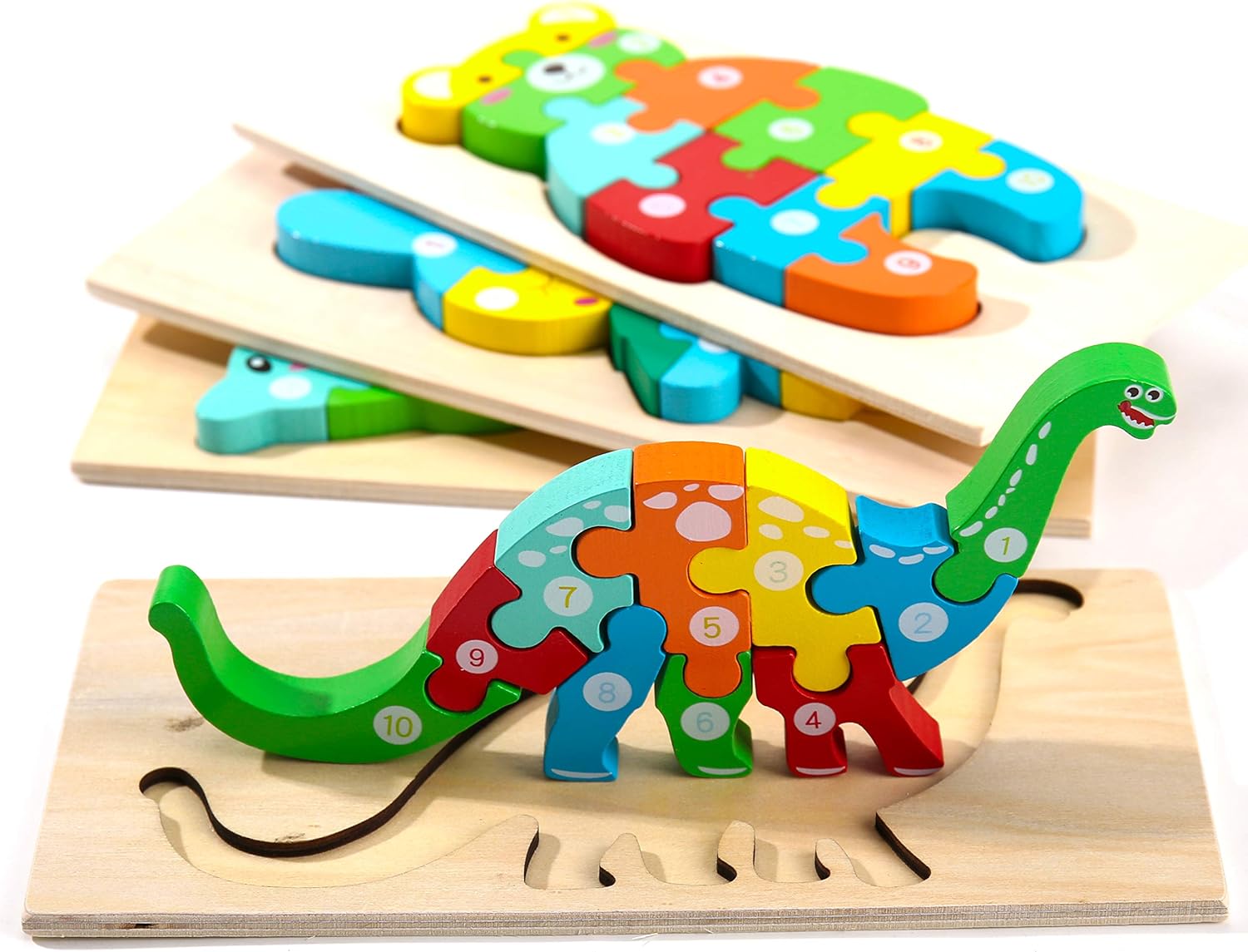 Montessori Mama Wooden Toddler Puzzles 2-4 Years Old