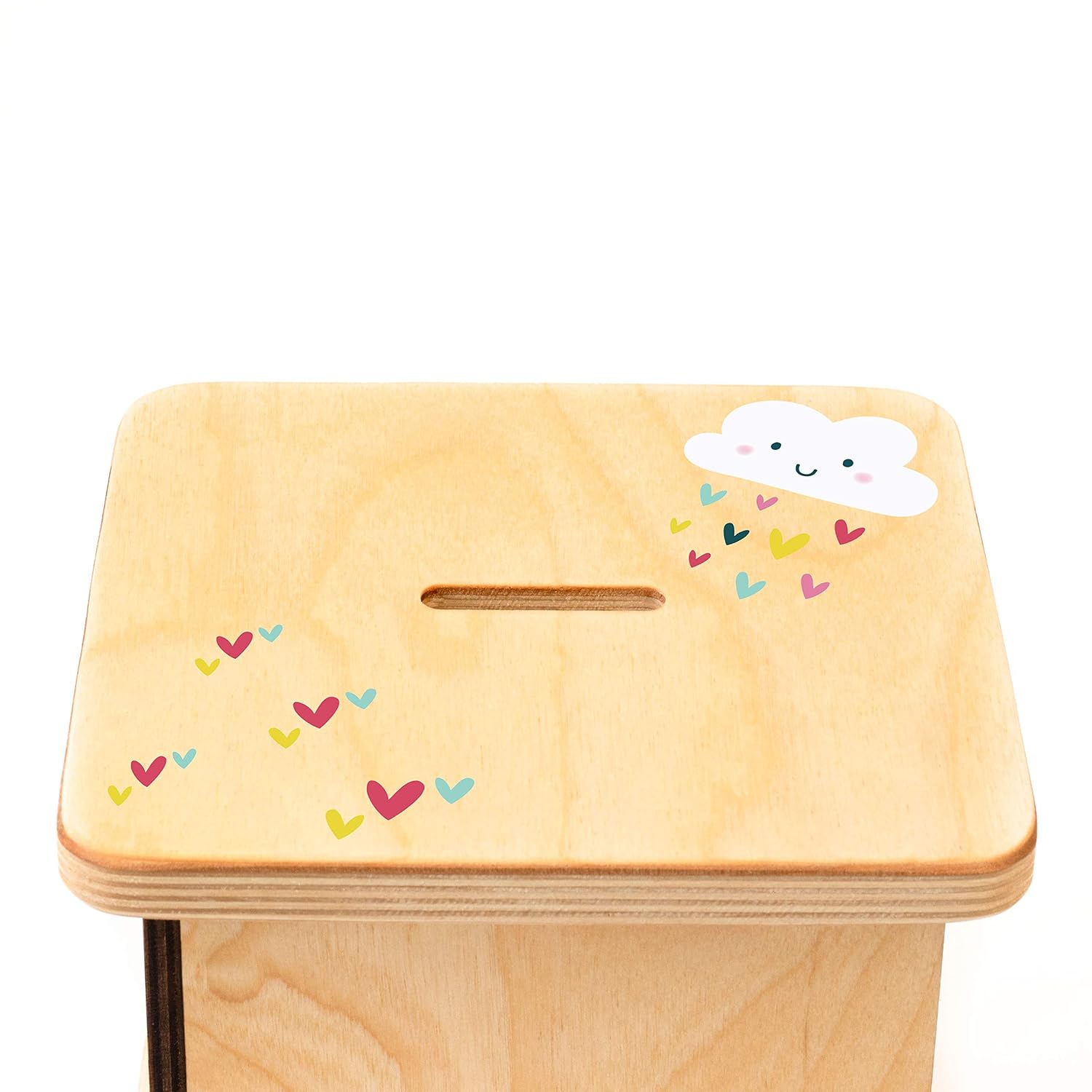BloomOwl Wooden Piggy Bank - Personalized Unicorn Doodle Gift