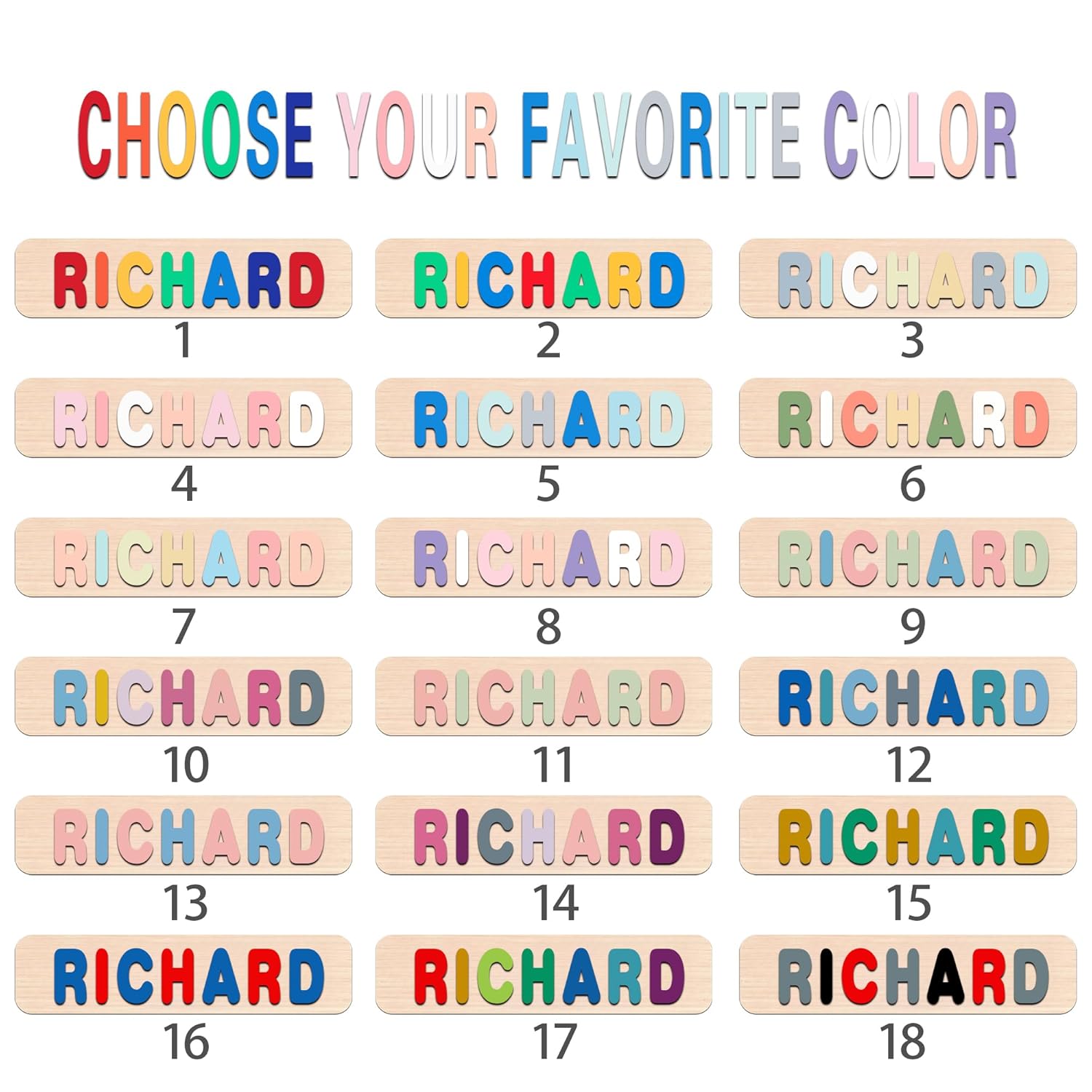 Personalized Name Puzzle for Toddlers 1-3 1
