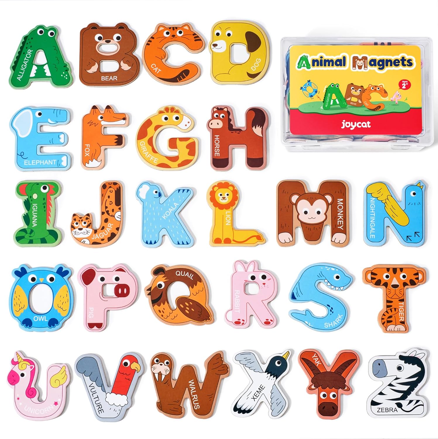 JoyCat Wooden Alphabet Magnets for Toddlers 1