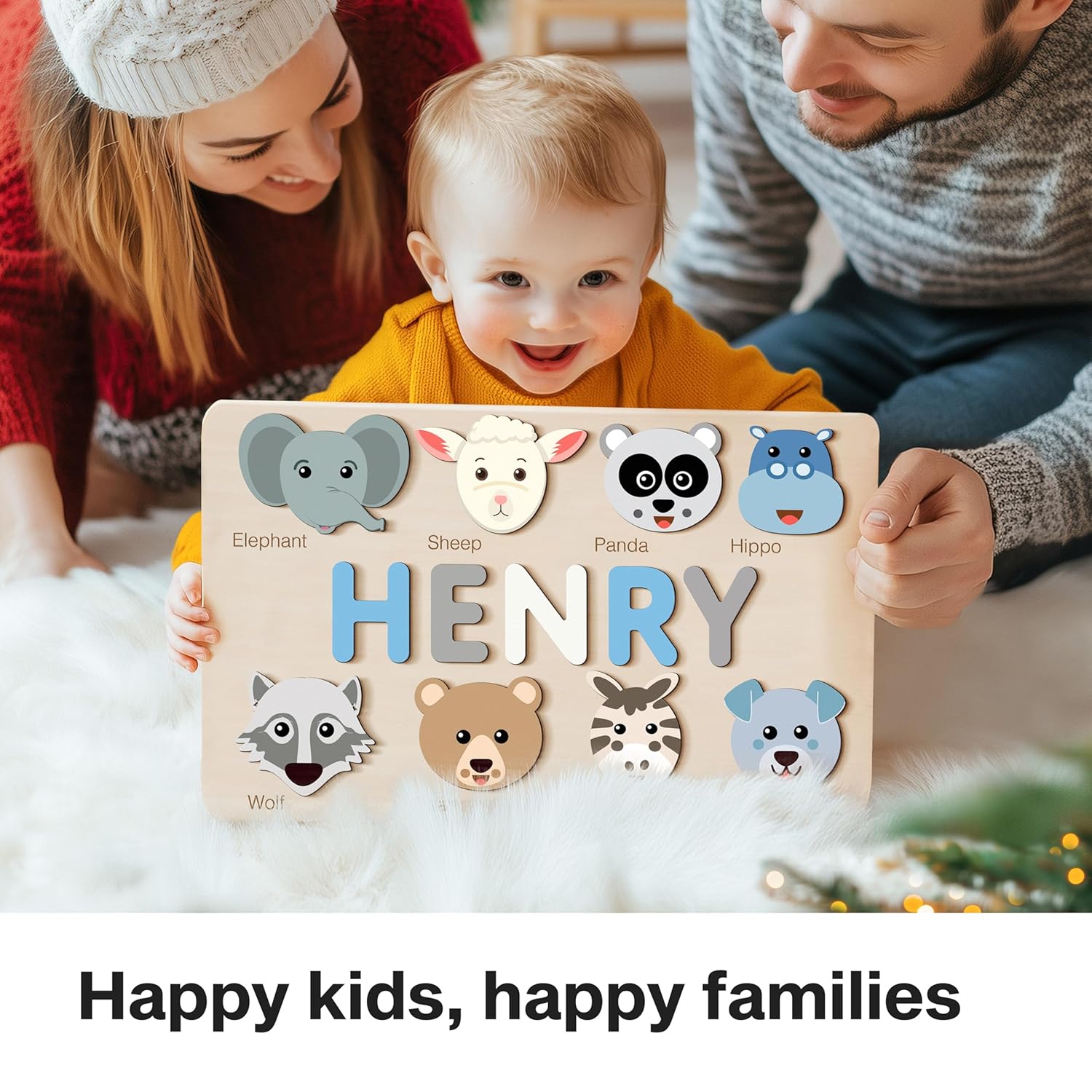 Zuzu Puzzle Personalized Name Toy for Kids 1-3 Years Old