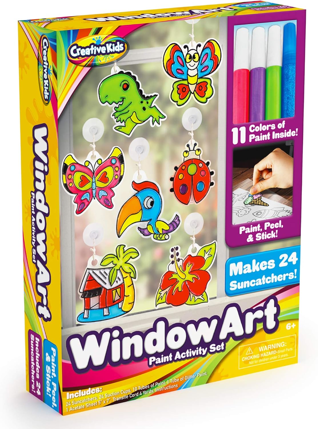 Creative Kids Window Paint Art Kit - 24 Suncatchers Set
