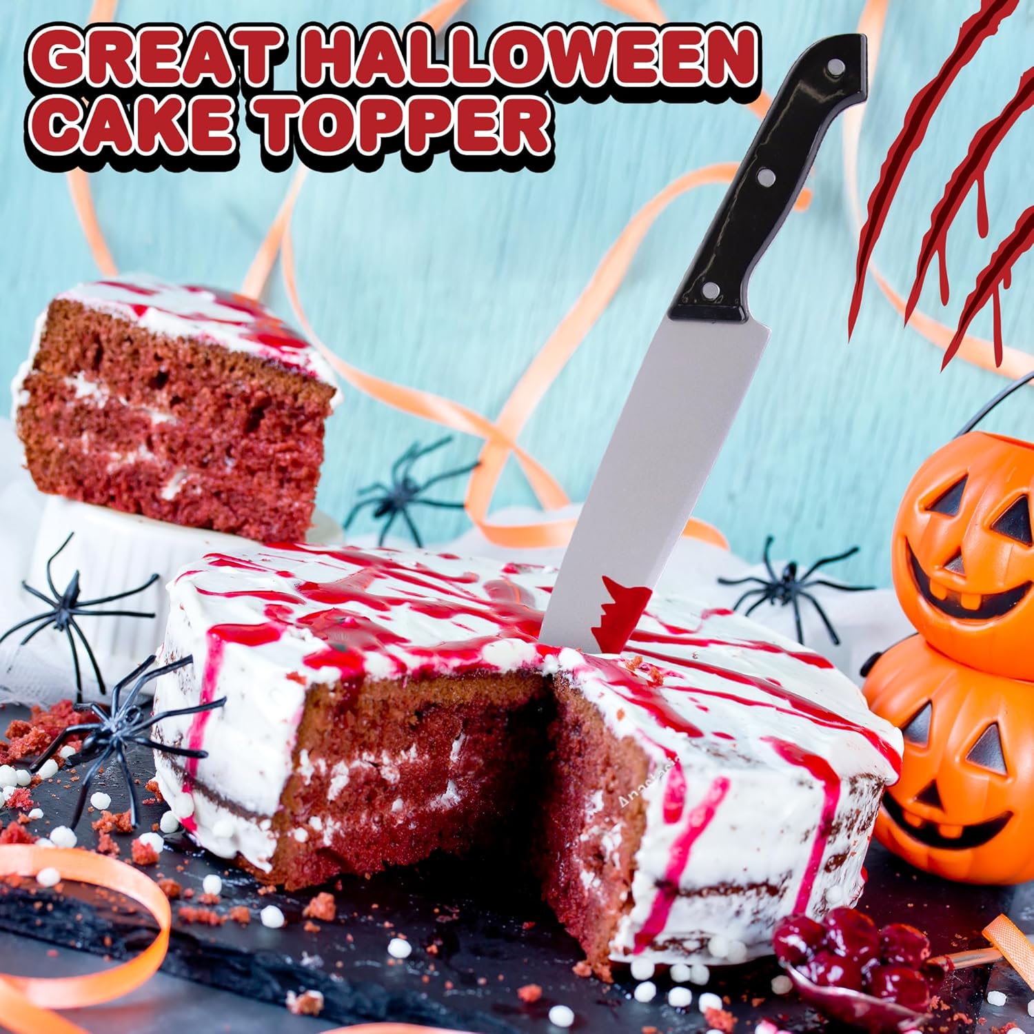 ArtCreativity Fake Bloody Knife Set Halloween Prop 1