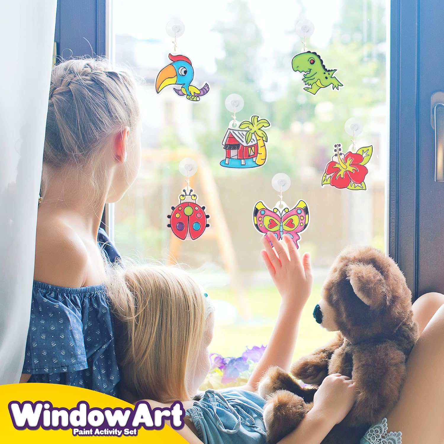 Creative Kids Window Paint Art Kit - 24 Suncatchers Set