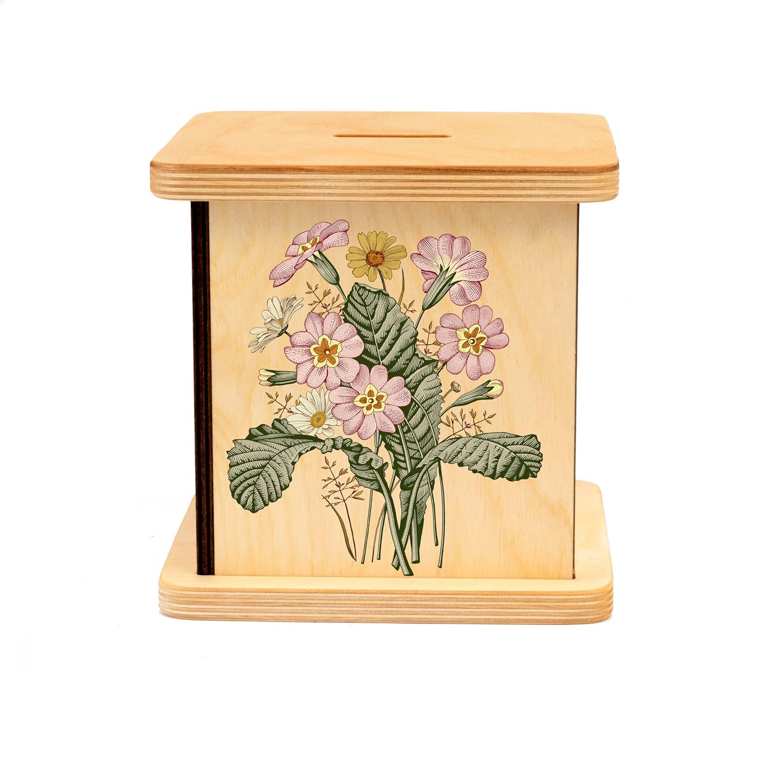 BloomOwl Wooden Piggy Bank Personalized for Kids and Adults