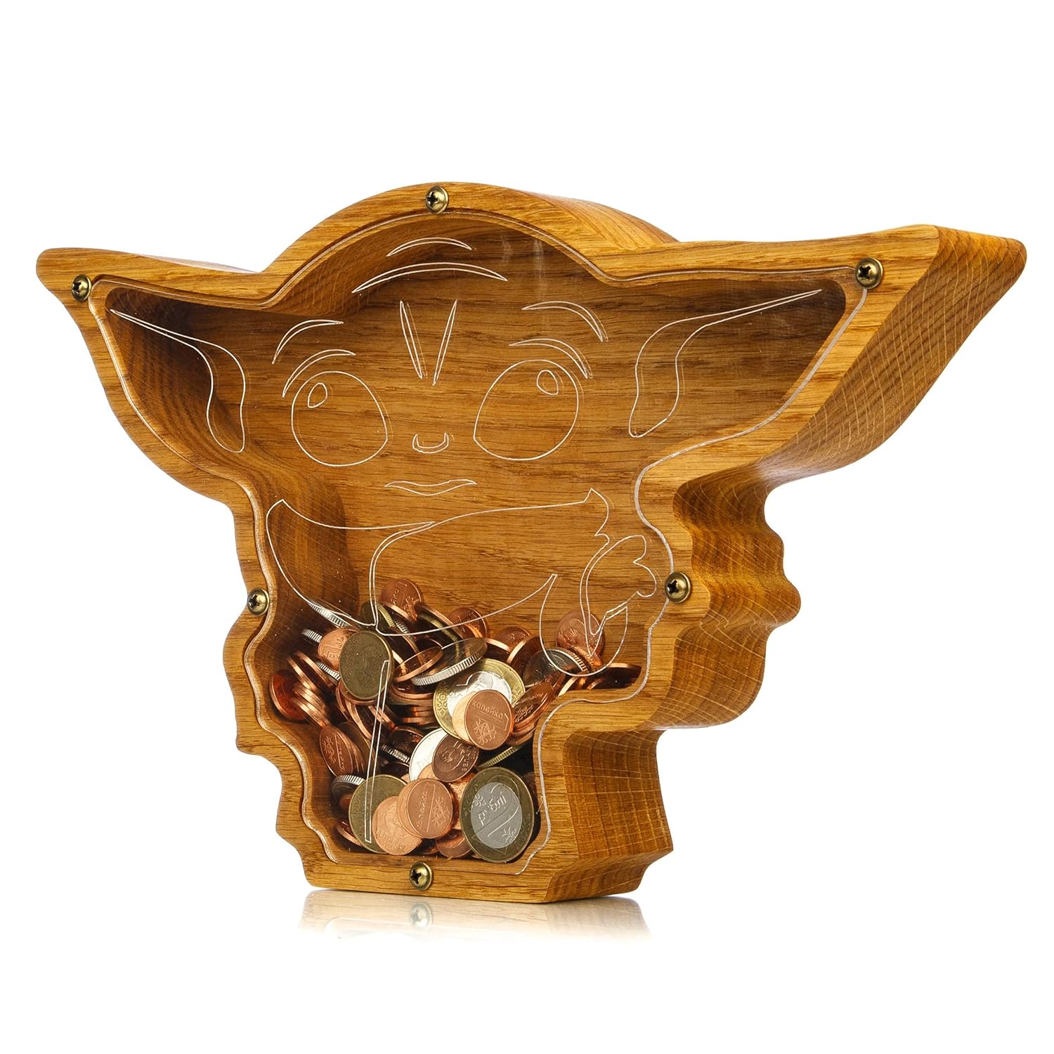 Wood Piggy Bank Alien Montessori Kids Money Box