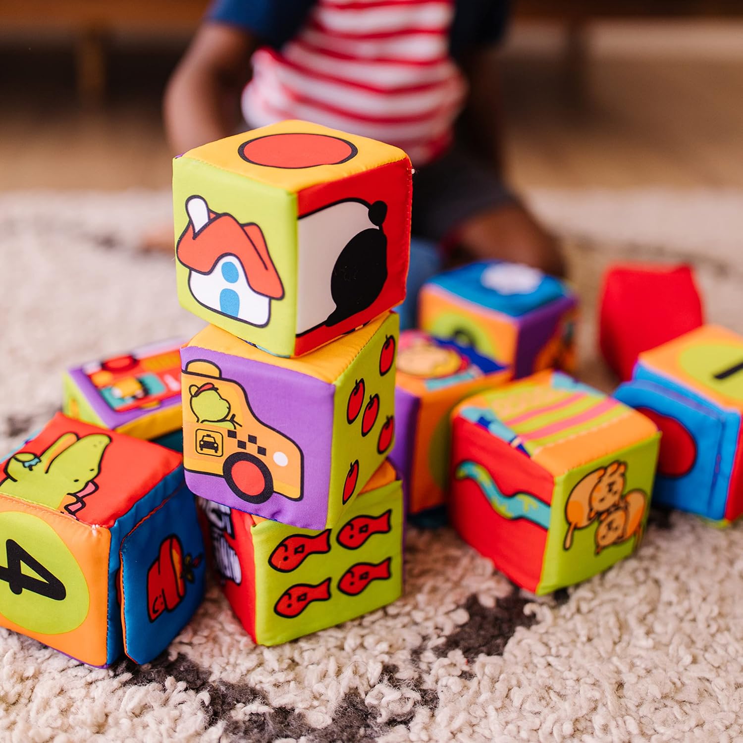 Melissa Doug Ks Kids Match and Build Soft Blocks Set