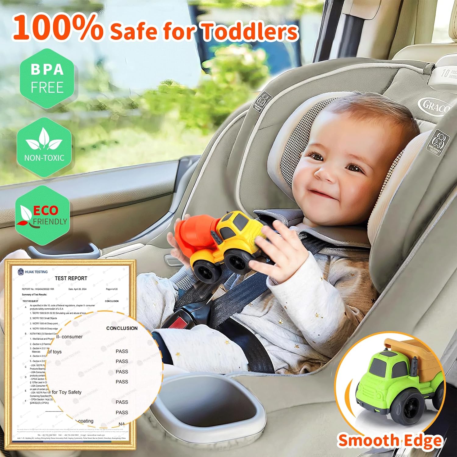 UOYLEYVN Toddler Trucks 1-3 Year Old Play Set