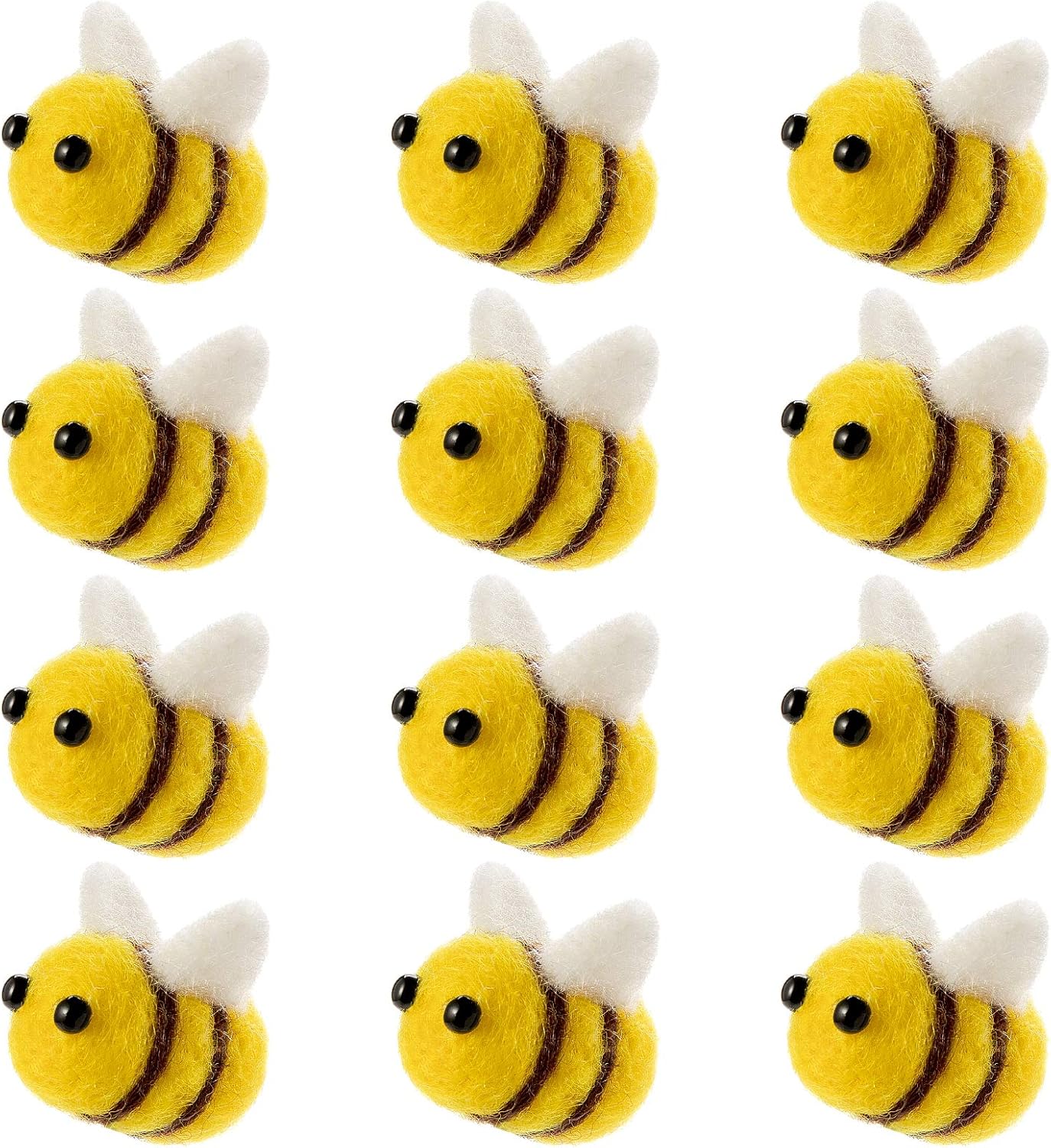 CINPIUK 12 Set Felt Bees for Crafts