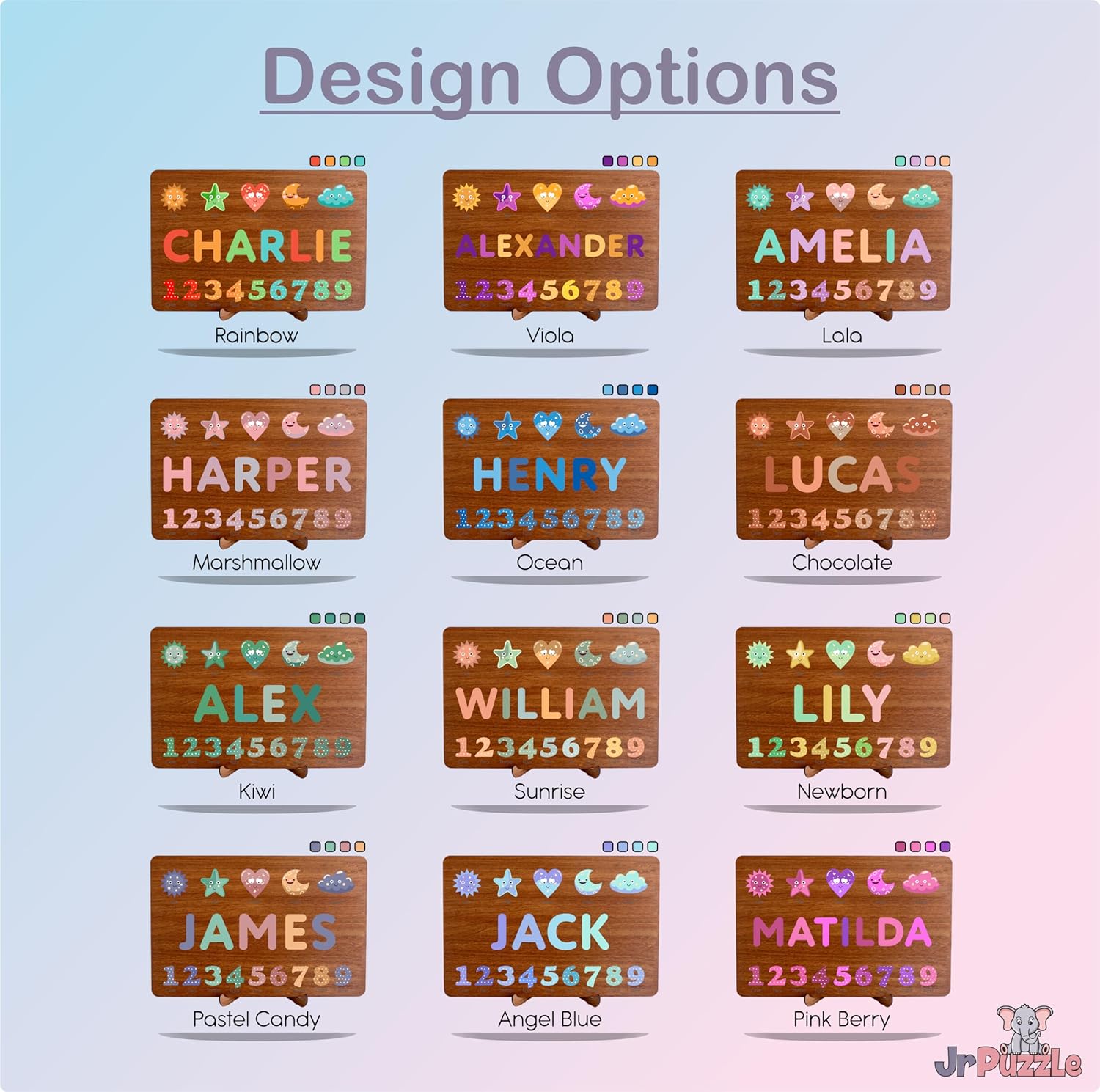Custom Wooden Name Puzzle for Kids Personalized Montessori Learning Toy