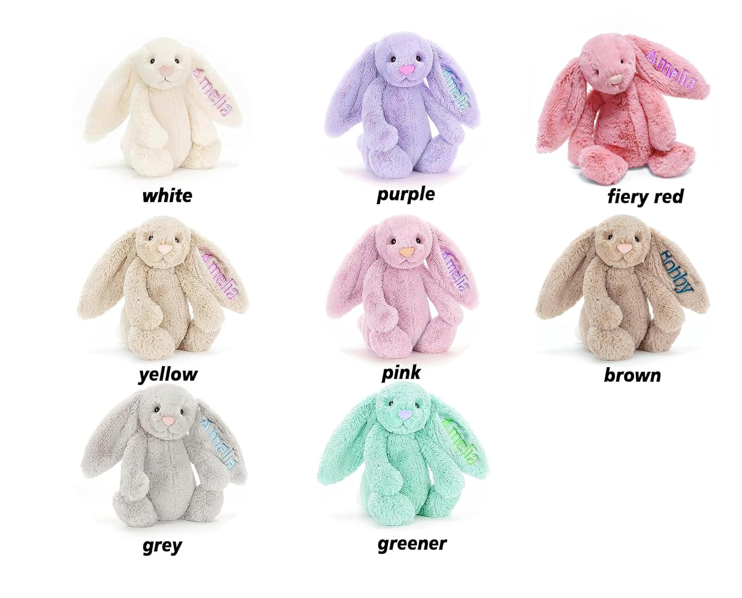 Personalized Plush Bunny with Childs Name