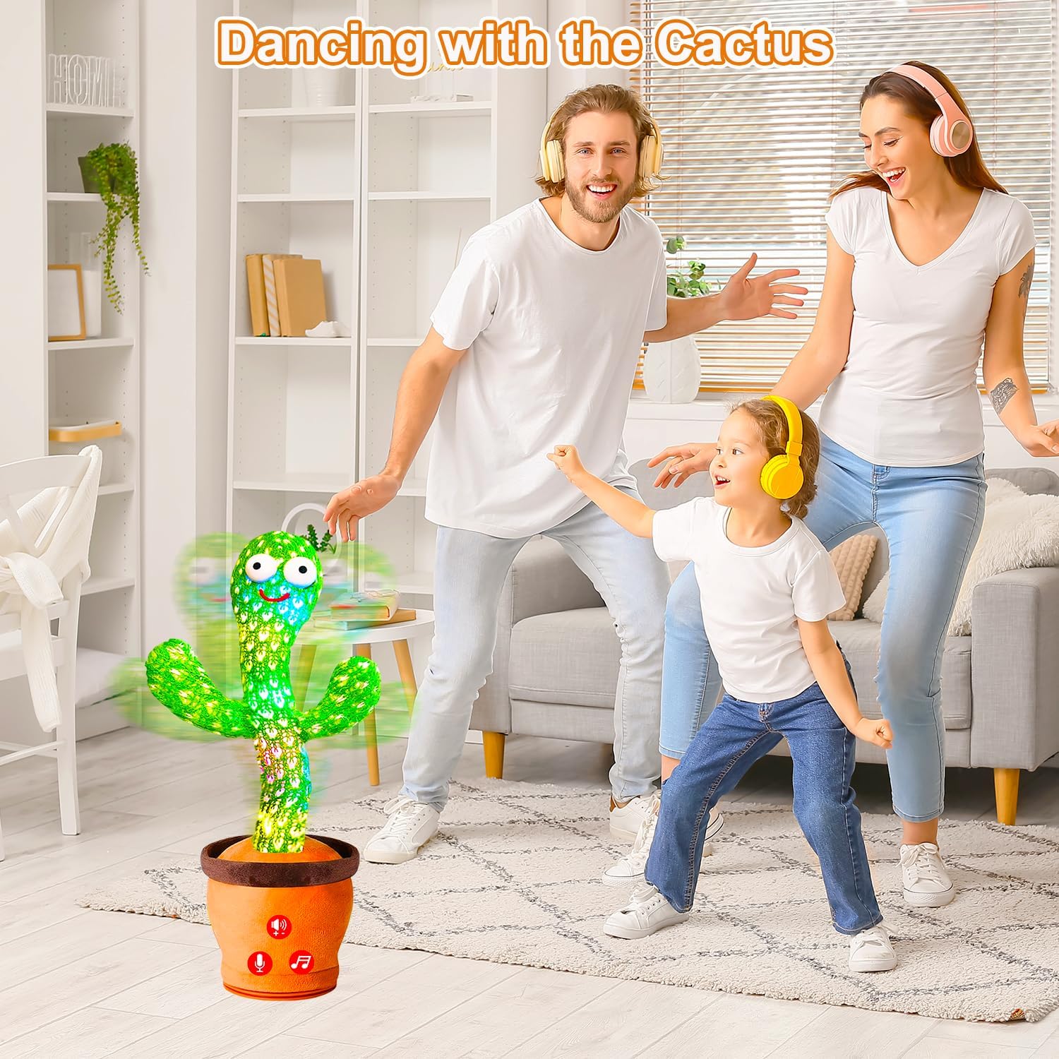 Vitosup Volume Adjustable Talking Cactus Toy for Baby and Toddler