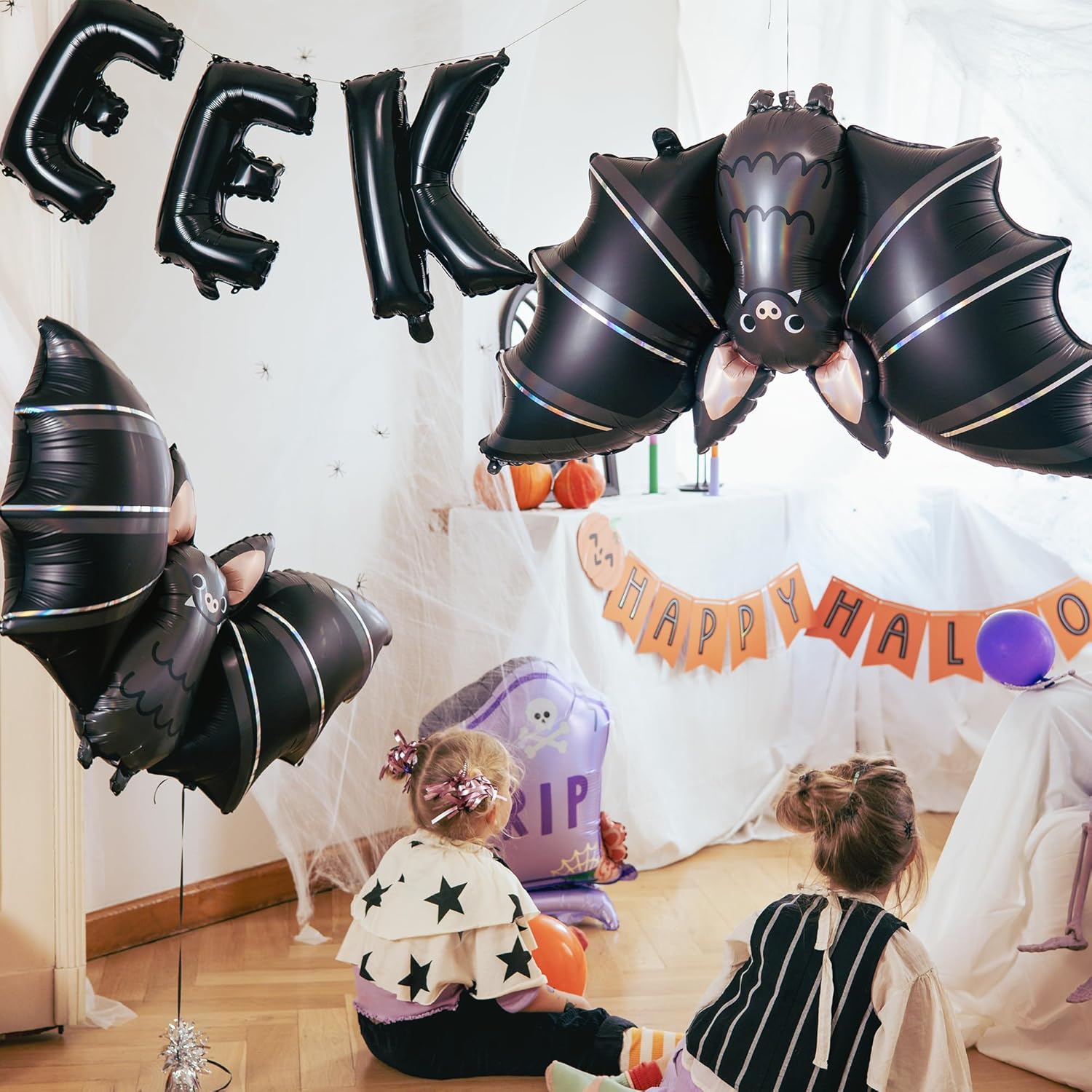 HOUSE OF PARTY 40 Inch Halloween Bat Foil Balloons Set