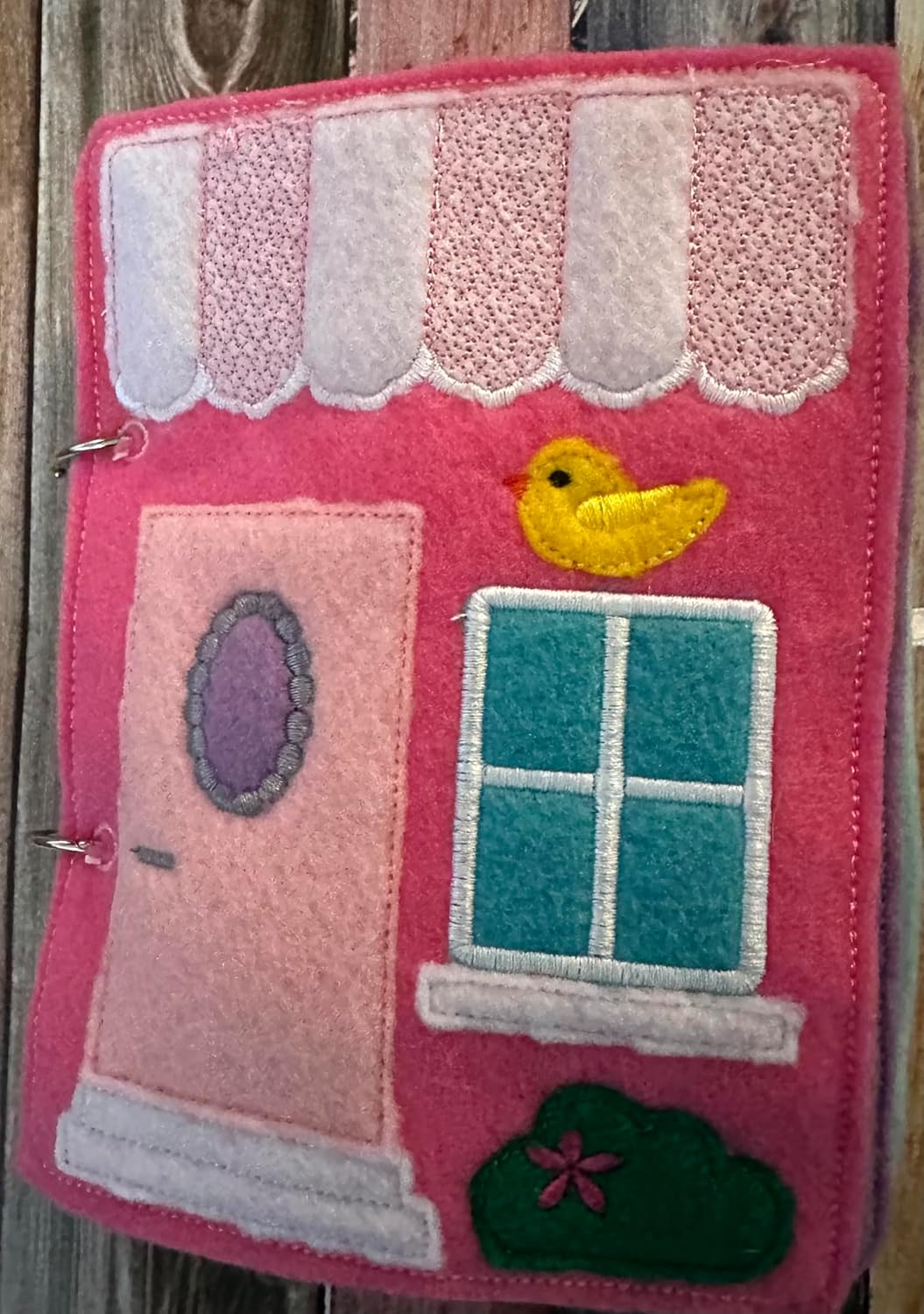 Handmade Portable Felt Dollhouse Book for Kids