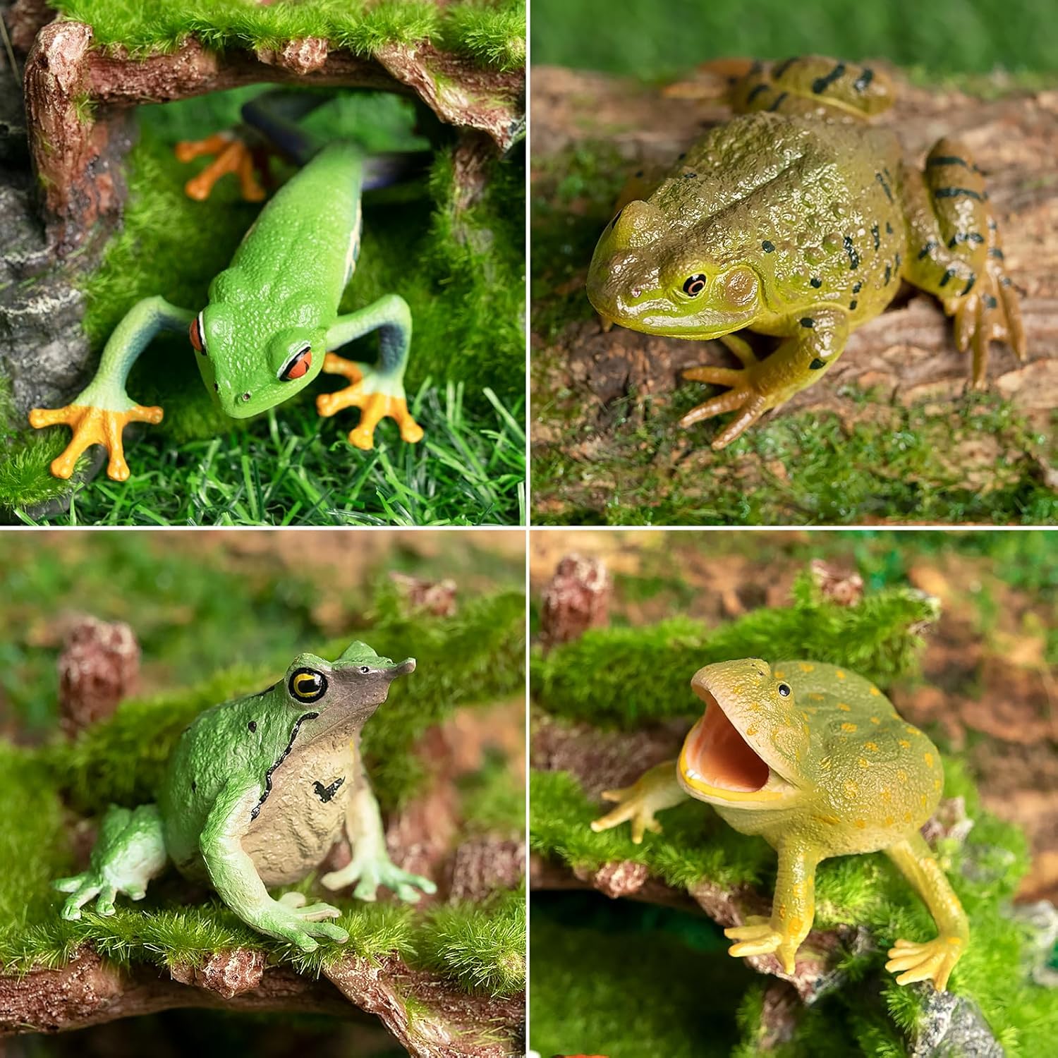 Toymany Frog Toy Figures 12PCS Realistic Playset