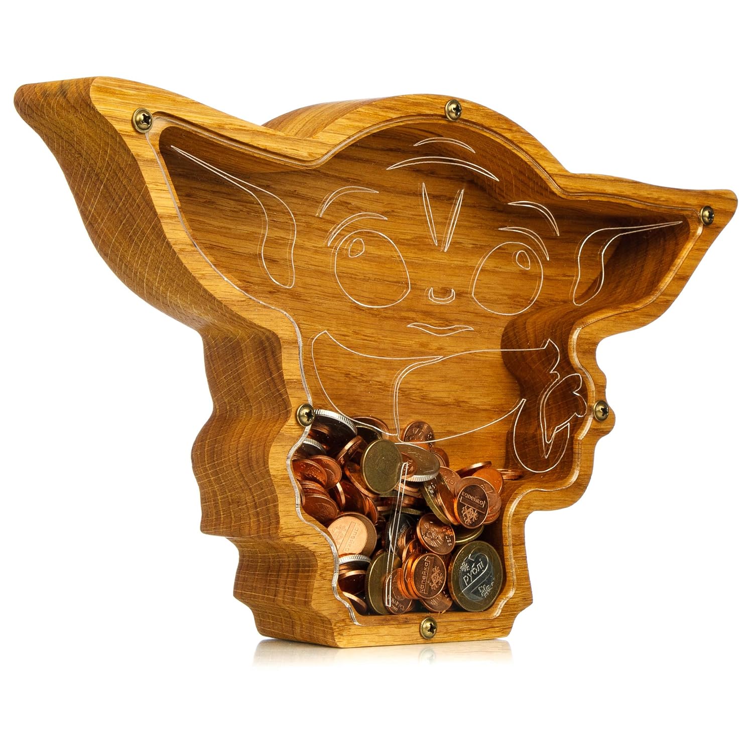 Wood Piggy Bank Alien Montessori Kids Money Box