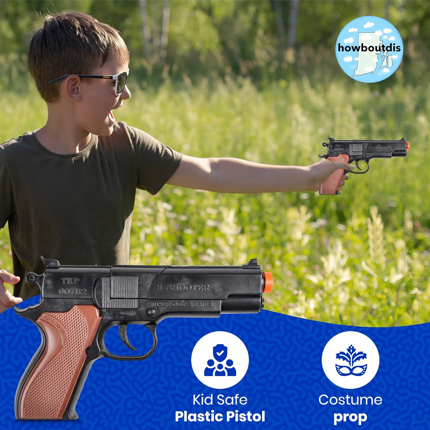 Howboutdis Cap Plastic Pistol Toy Gun Set for Kids