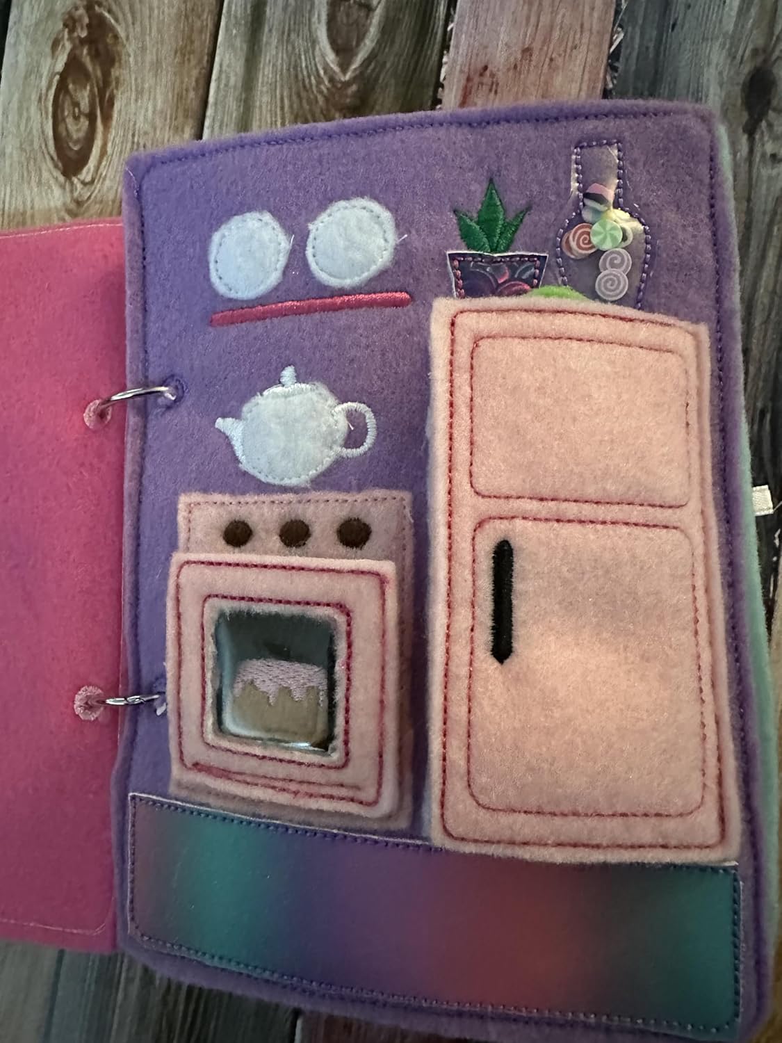 Handmade Portable Felt Dollhouse Book for Kids