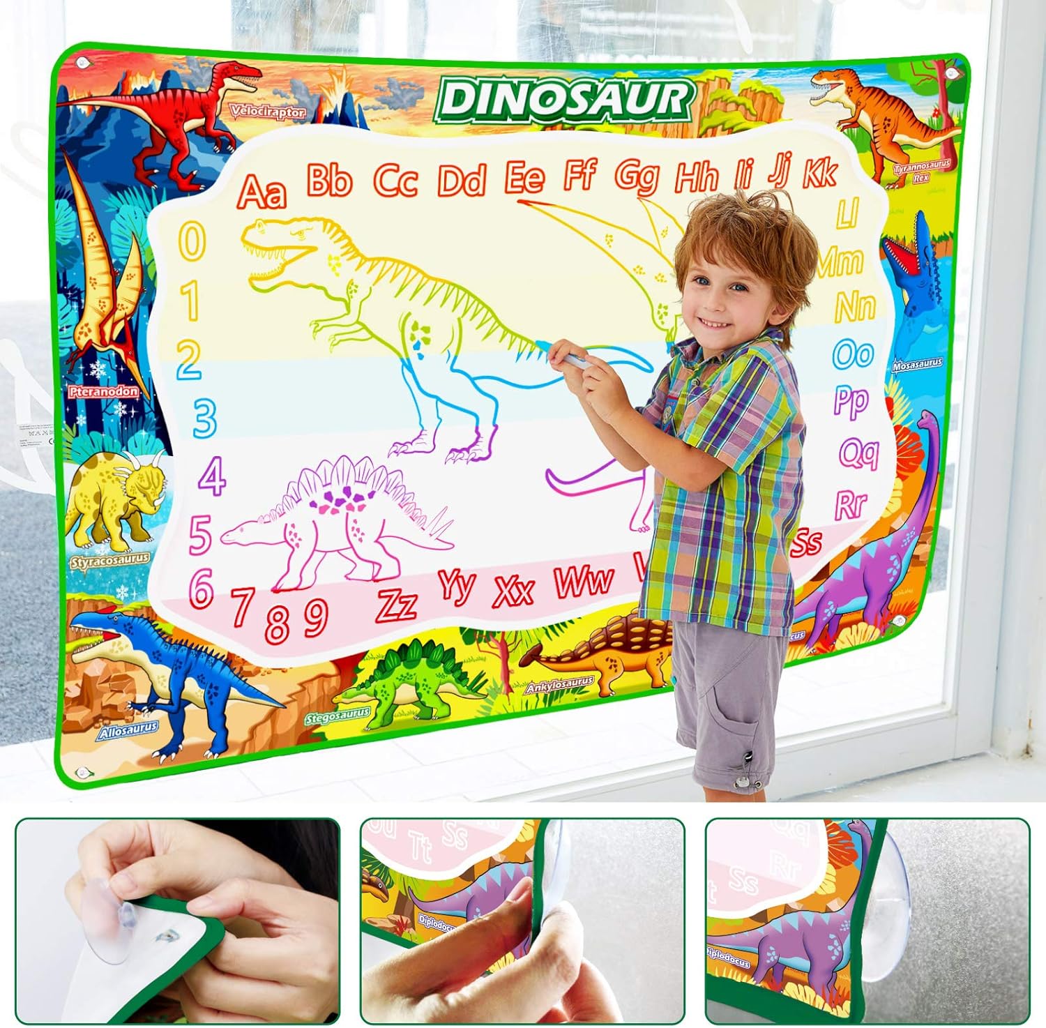 Jasonwell Dinosaur Water Doodle Mat 60x40 Inches