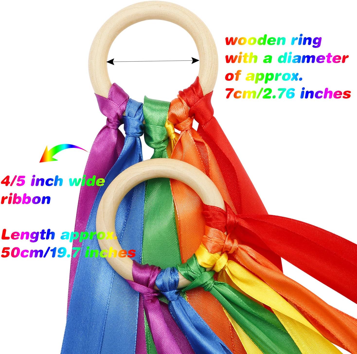WILLBOND 3-Piece Rainbow Hand Kite Set
