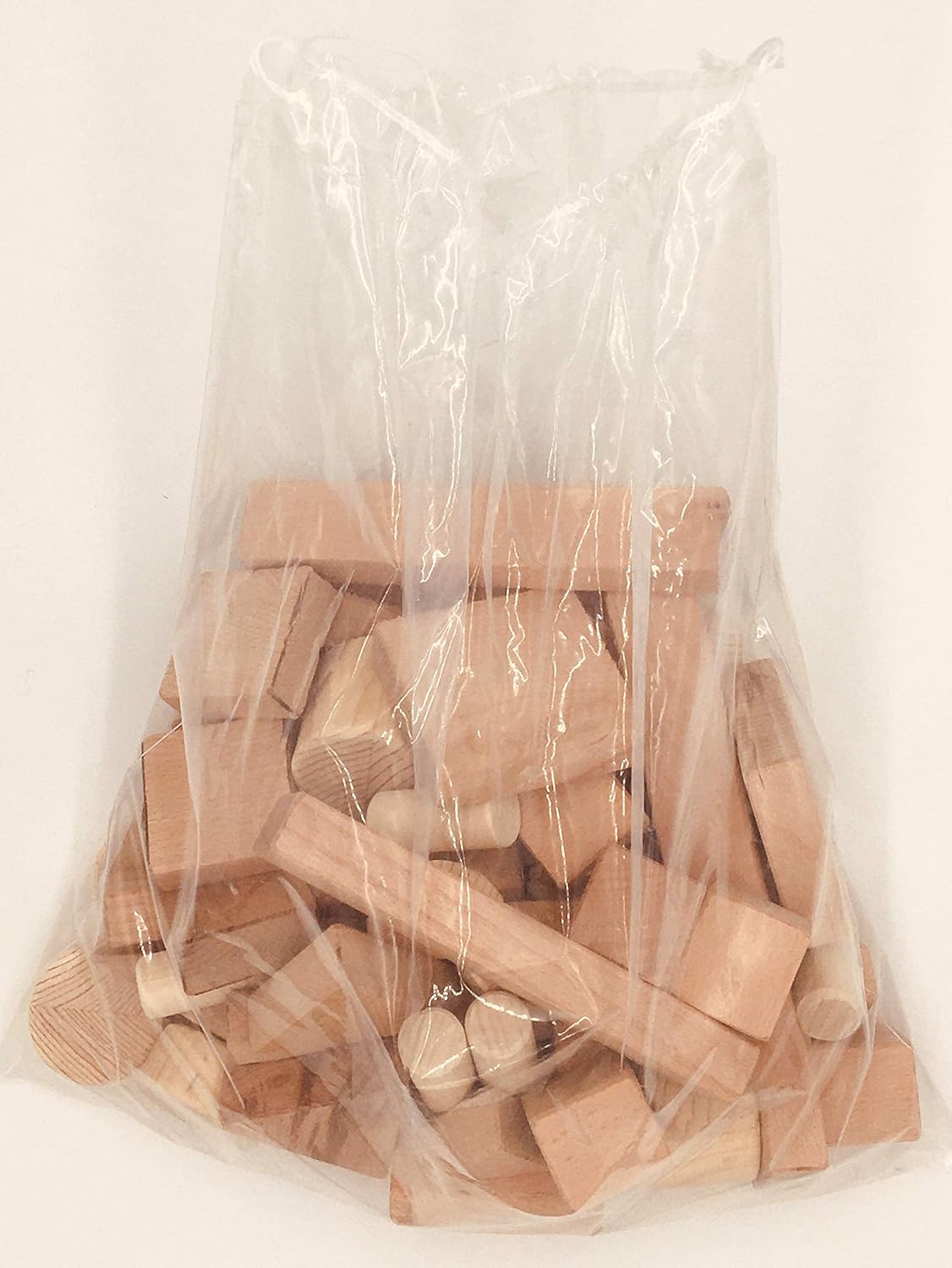 Handmade Wooden Toy Building Blocks Set of 100