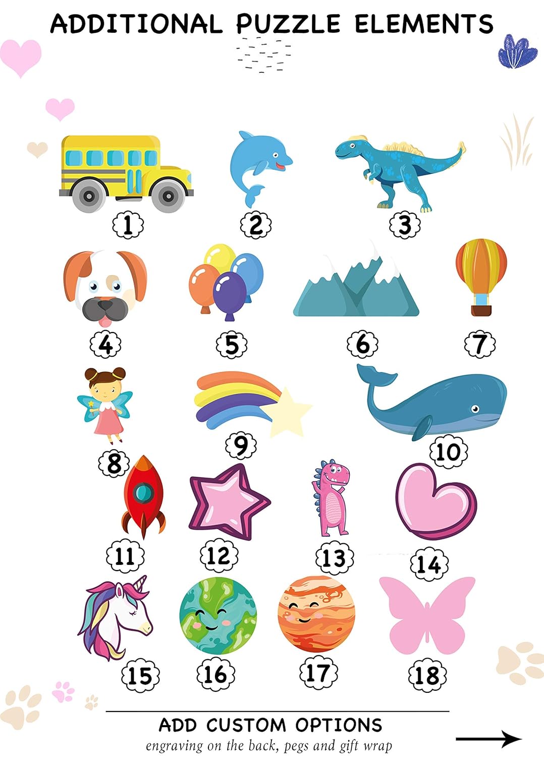 Pabawa Wooden Toddler Puzzle with Name