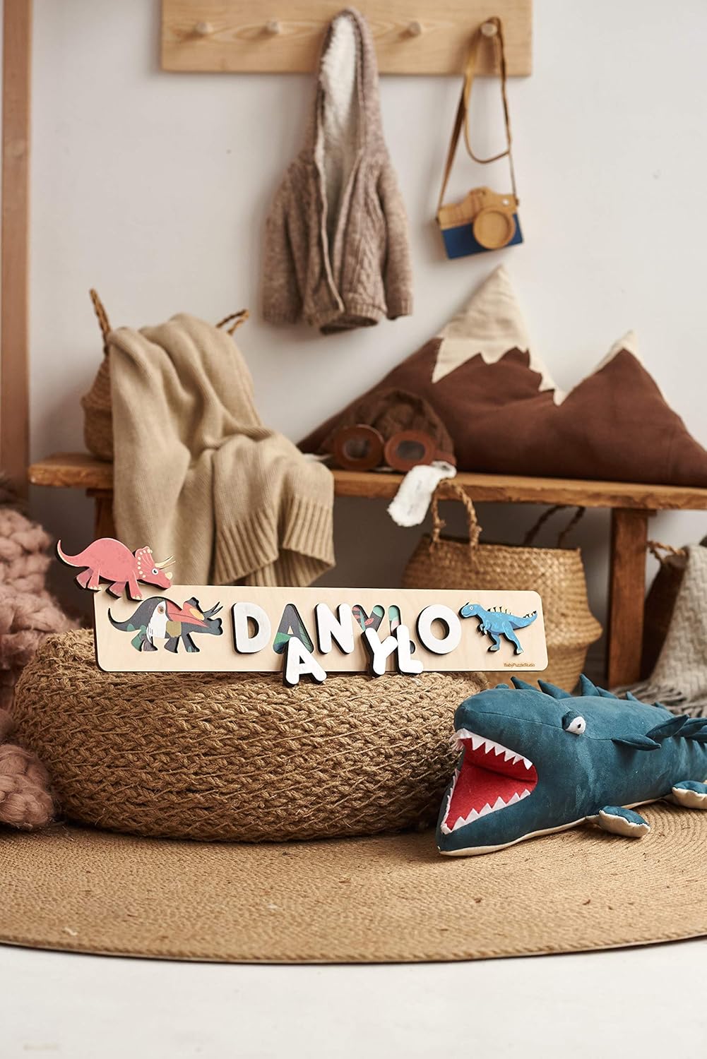 Dinosaur Design Custom Name Puzzle for Kids